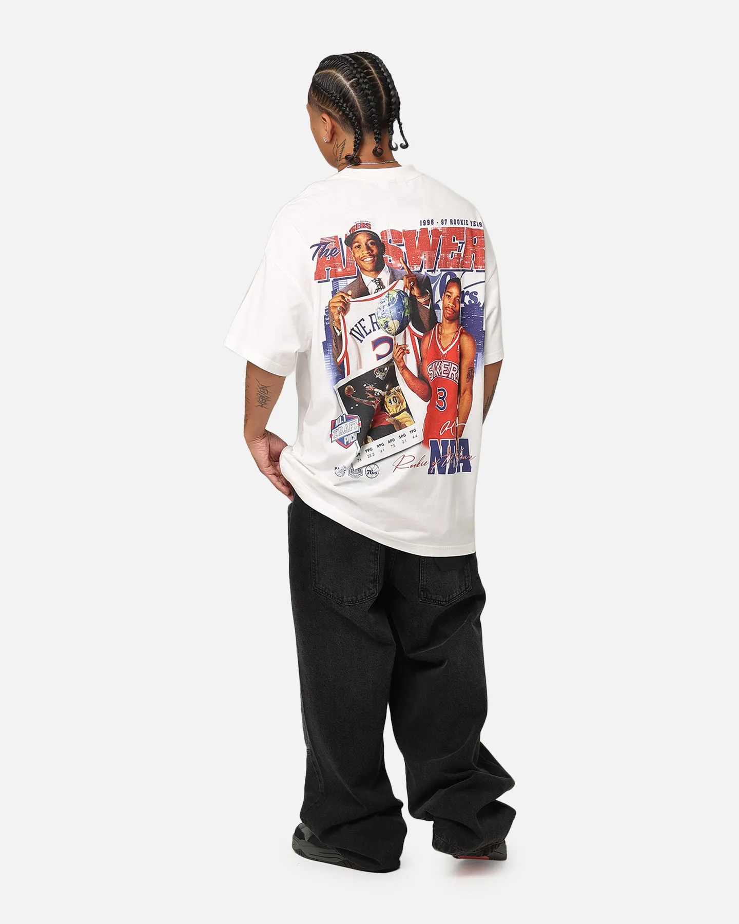 Mitchell & Ness Philadelphia 76ers Allen Iverson Rookie Season T-Shirt Vintage White sold by Culture Kings product image thumbnail 4