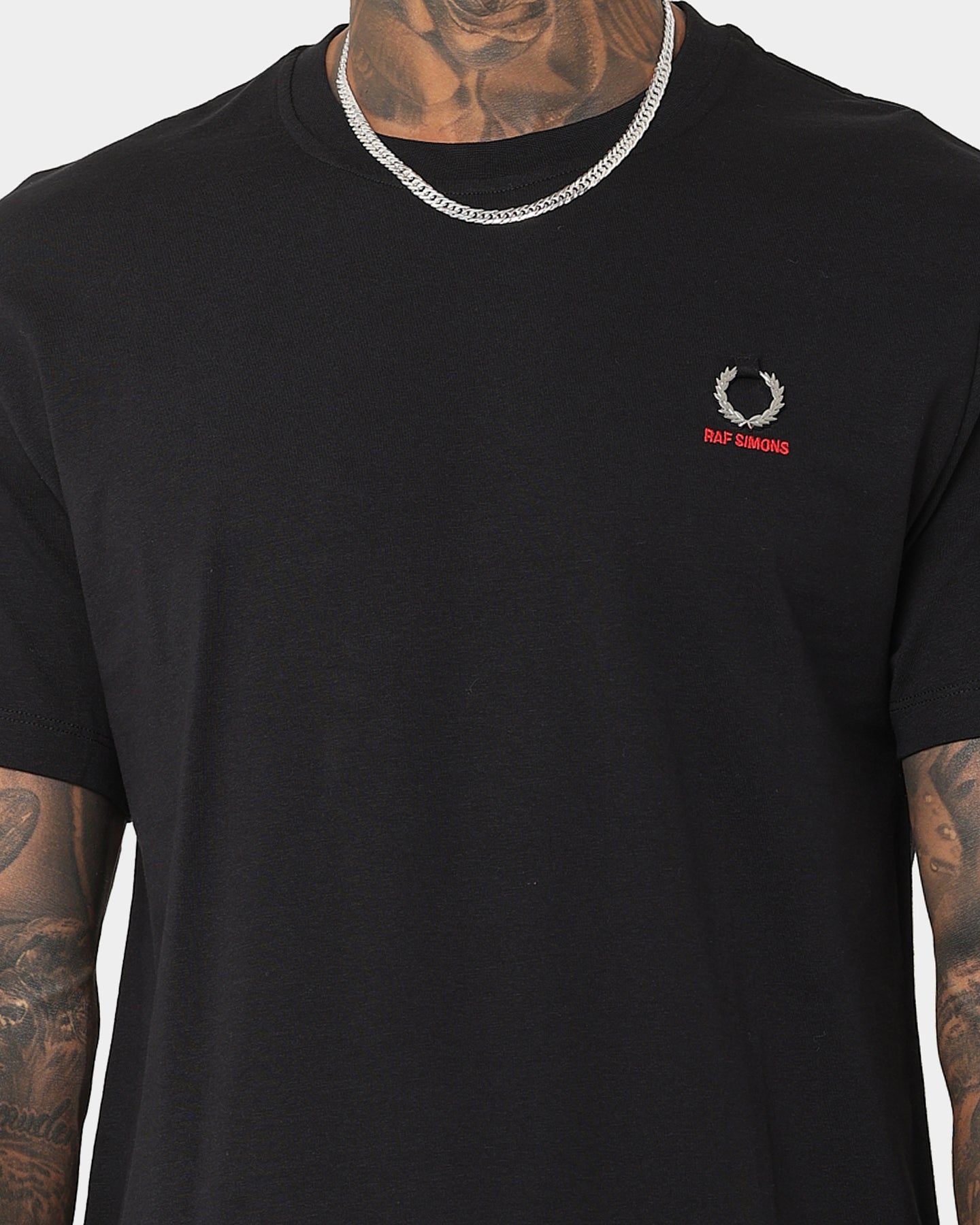 Fred Perry X Raf Simons Printed Sleeve T-Shirt Black sold by Culture Kings product image thumbnail 3