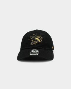 47 Brand San Jose Sharks Clean Up Strapback Black/Gold sold by Culture Kings