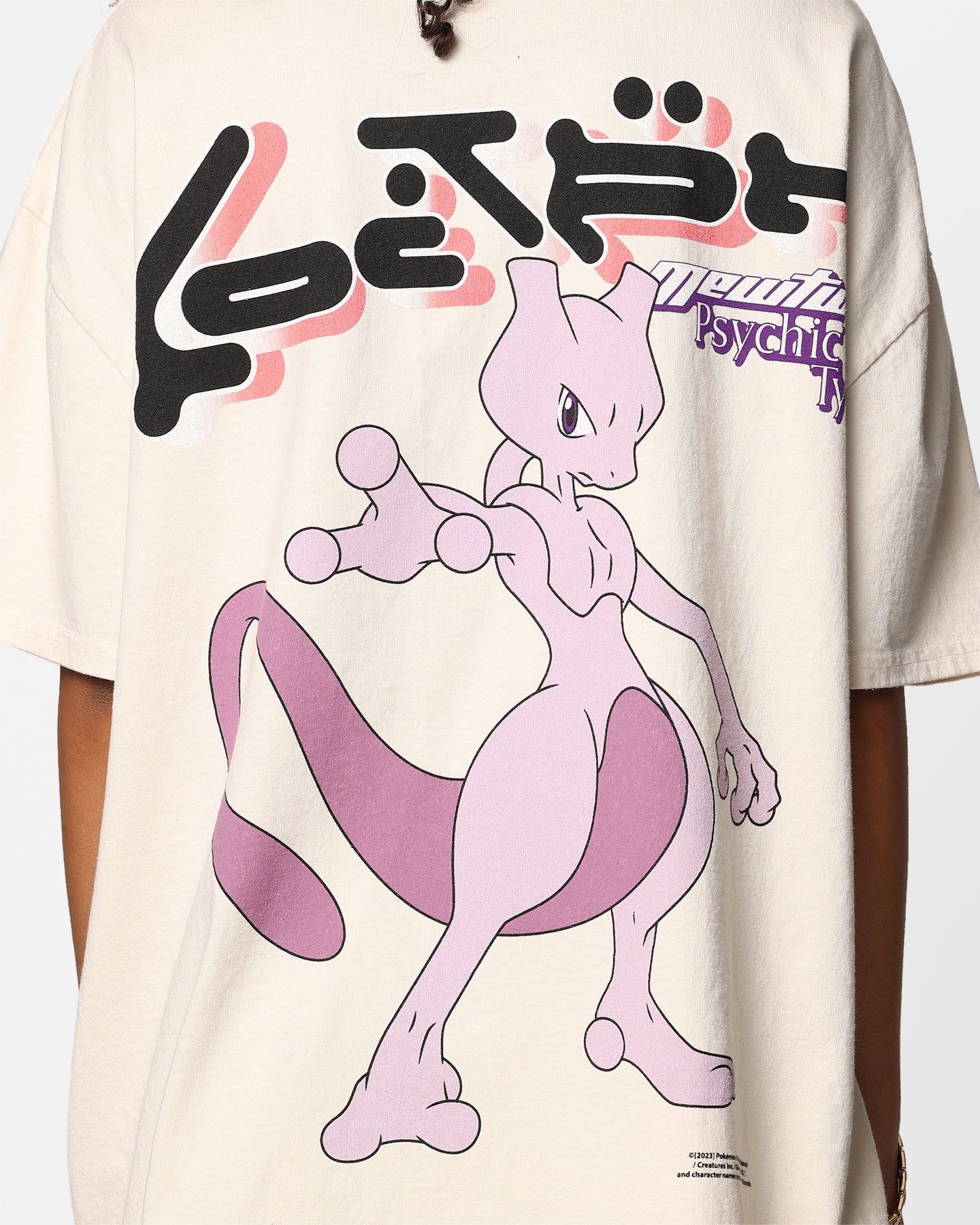 Loiter X Pokémon Mewtwo Premium T-Shirt Off White sold by Culture Kings product image thumbnail 5