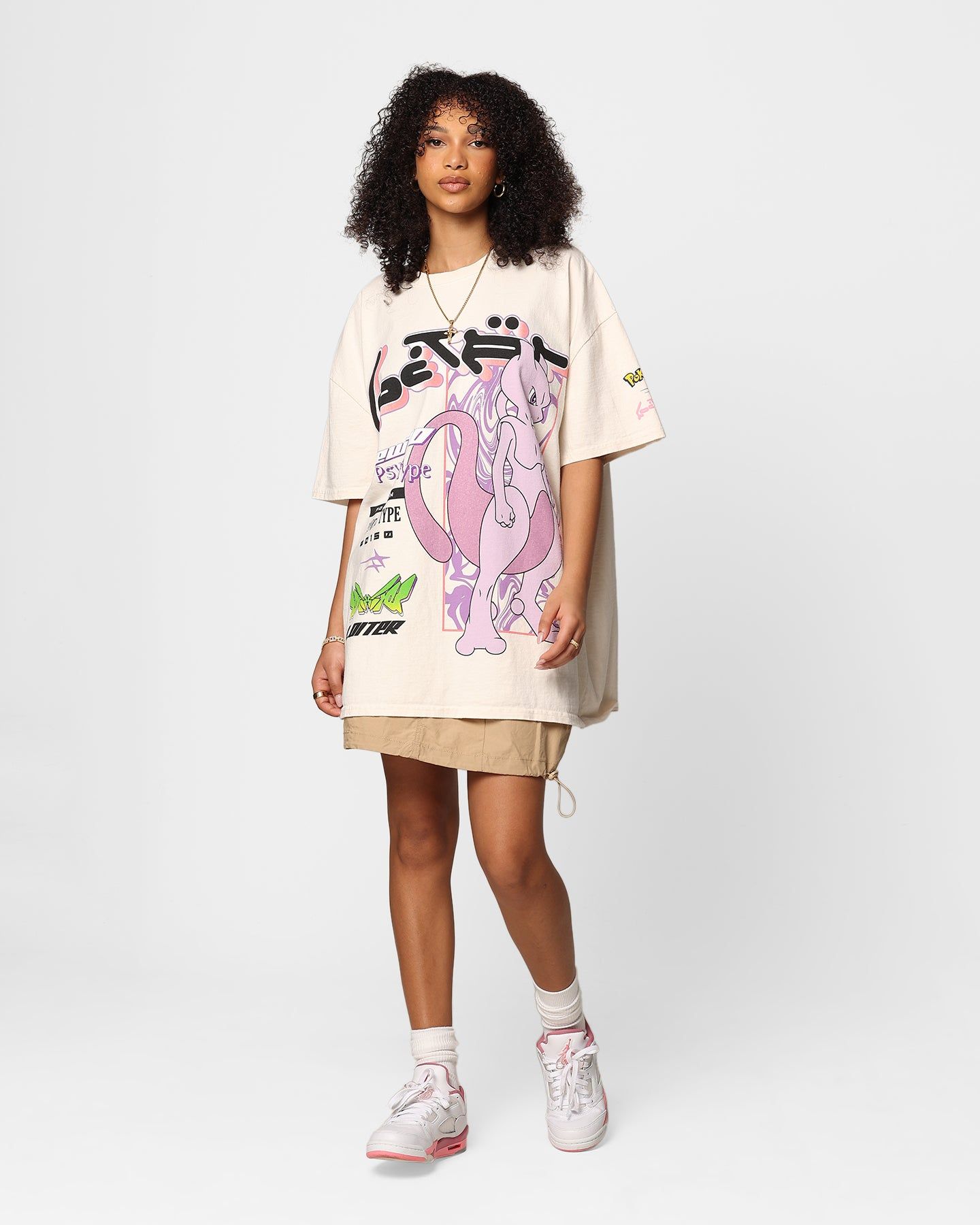 Loiter X Pokémon Mewtwo Premium T-Shirt Off White sold by Culture Kings product image thumbnail 3
