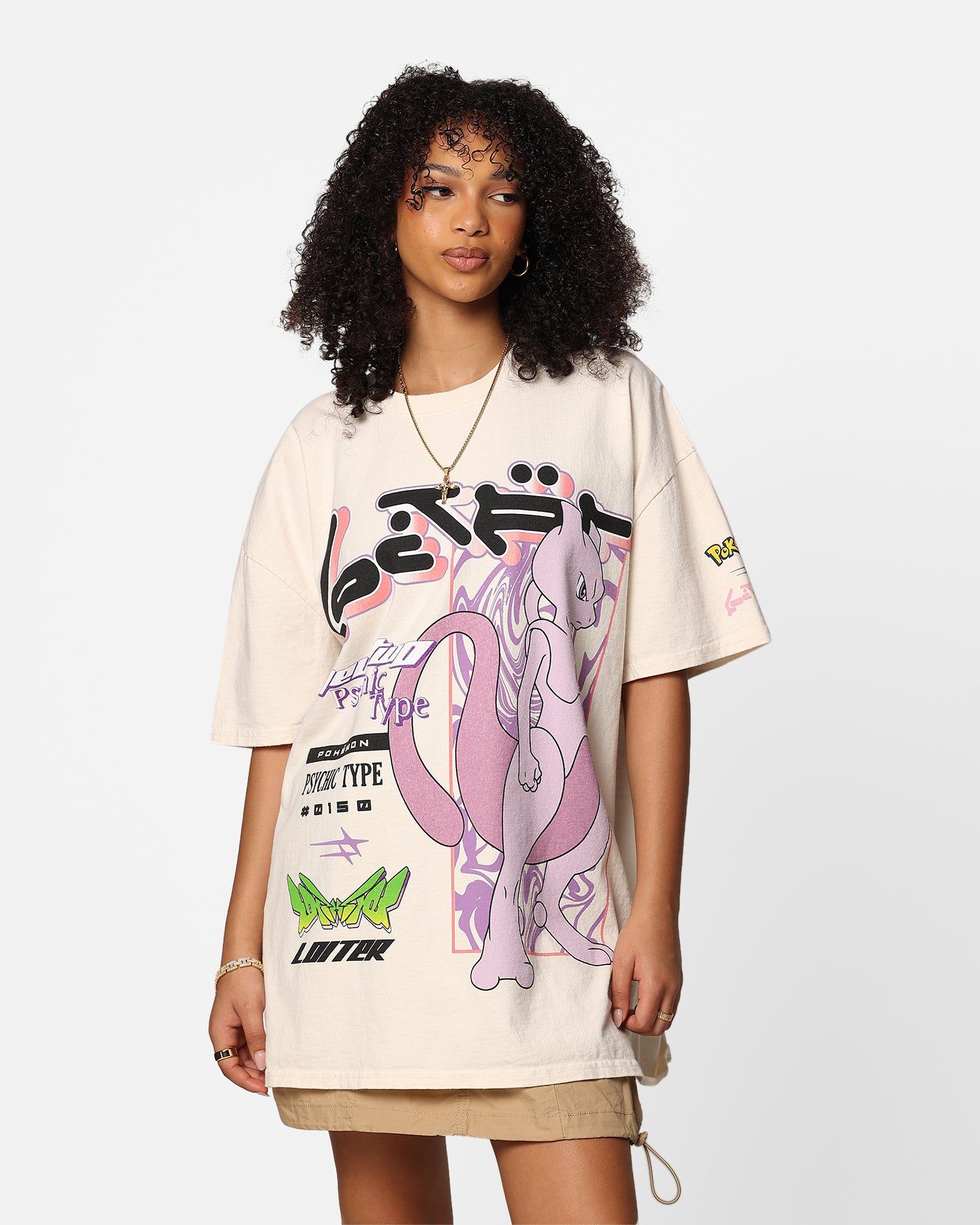 Loiter X Pokémon Mewtwo Premium T-Shirt Off White sold by Culture Kings