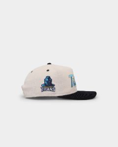 New Era Gold Coast Titans 'NRL Retro Script Corduroy' Golfer Snapback Chrome White sold by Culture Kings