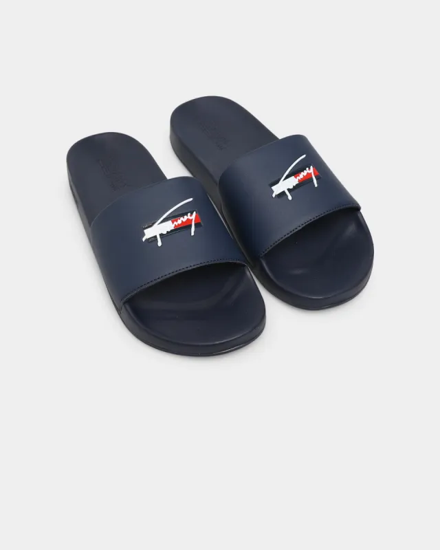 Tommy Jeans Signature Pool Slide Twilight Navy sold by Culture Kings