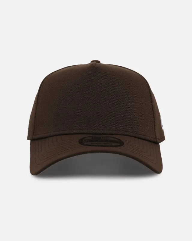 New Era Blank 9FORTY A-Frame Snapback Walnut sold by Culture Kings