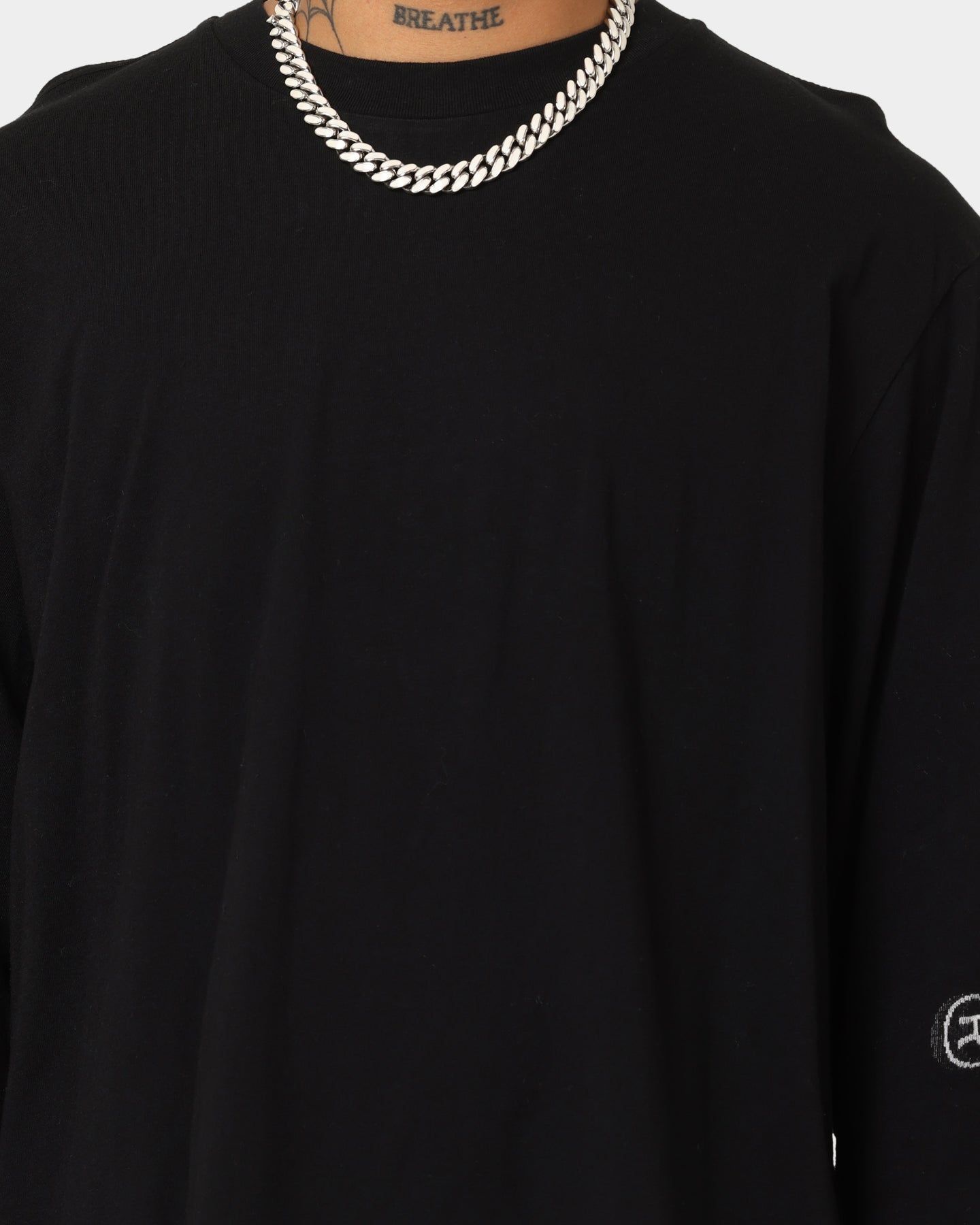 Supreme Intarsia Sleeve Long Sleeve T-Shirt Black sold by Culture Kings product image thumbnail 3