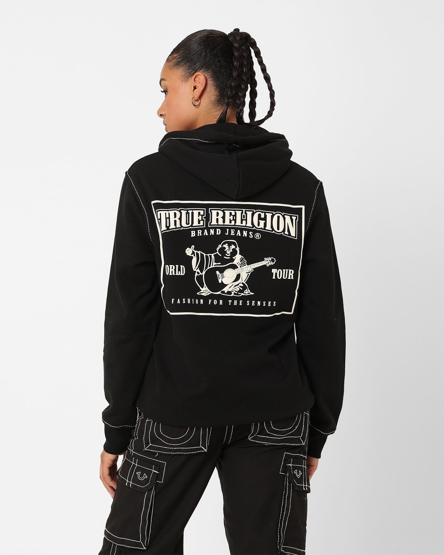 True Religion Big T Zip Thru Jacket Jet Black sold by Culture Kings product image thumbnail 2