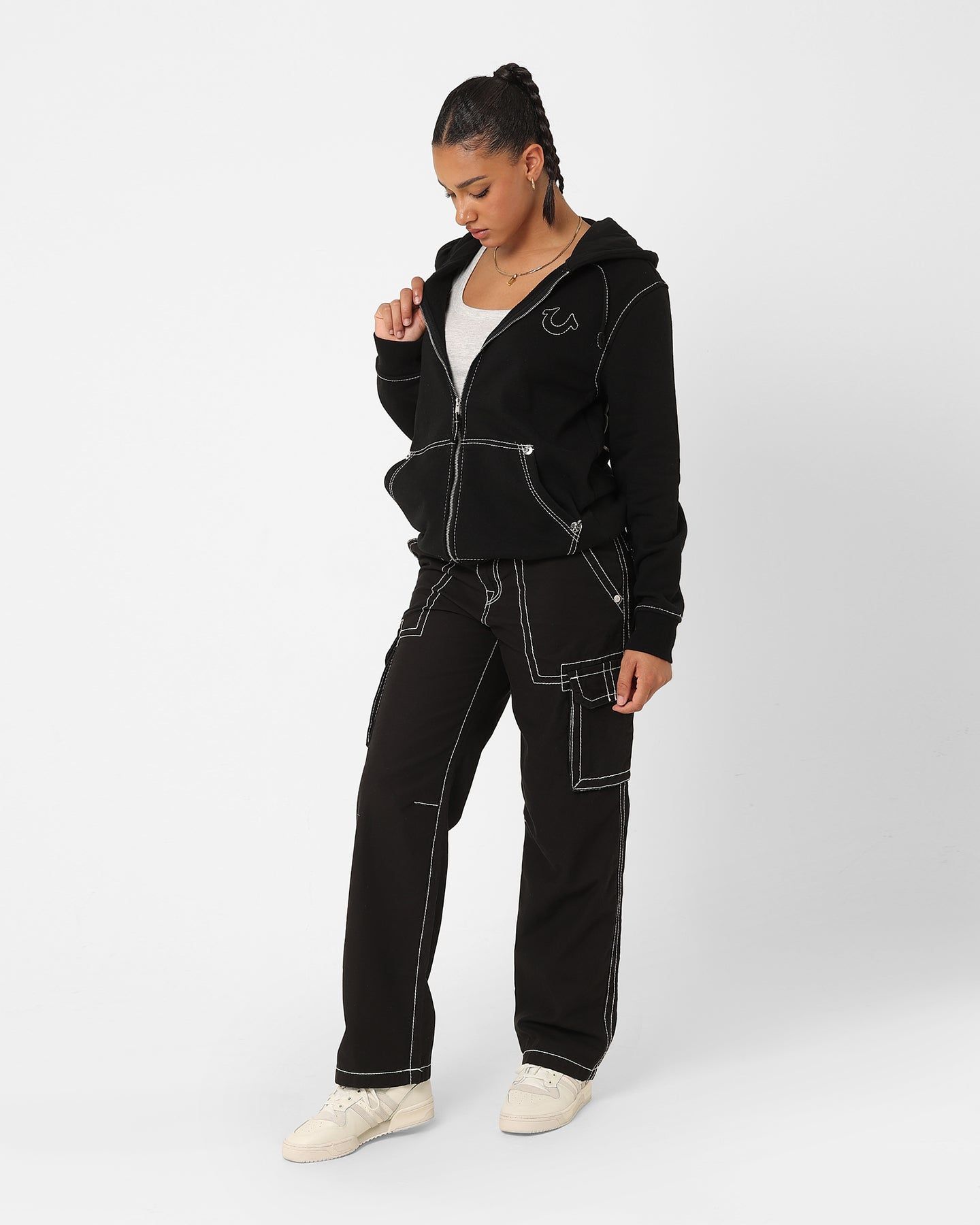 True Religion Big T Zip Thru Jacket Jet Black sold by Culture Kings product image thumbnail 3