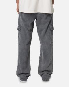 MNML Washed Relaxed Cargo Sweatpants Black sold by Culture Kings