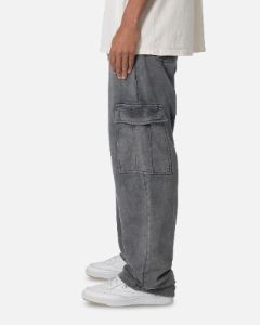 MNML Washed Relaxed Cargo Sweatpants Black sold by Culture Kings