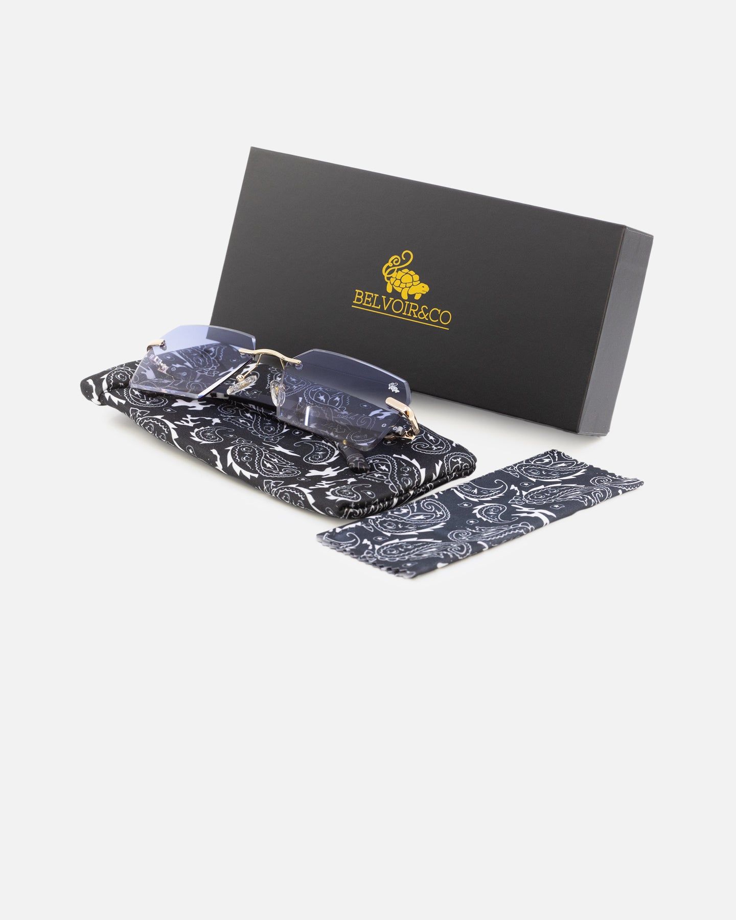 Belvoir & Co X Culture Kings Kennedy Sunglasses Blue/Gold/Black sold by Culture Kings product image thumbnail 2