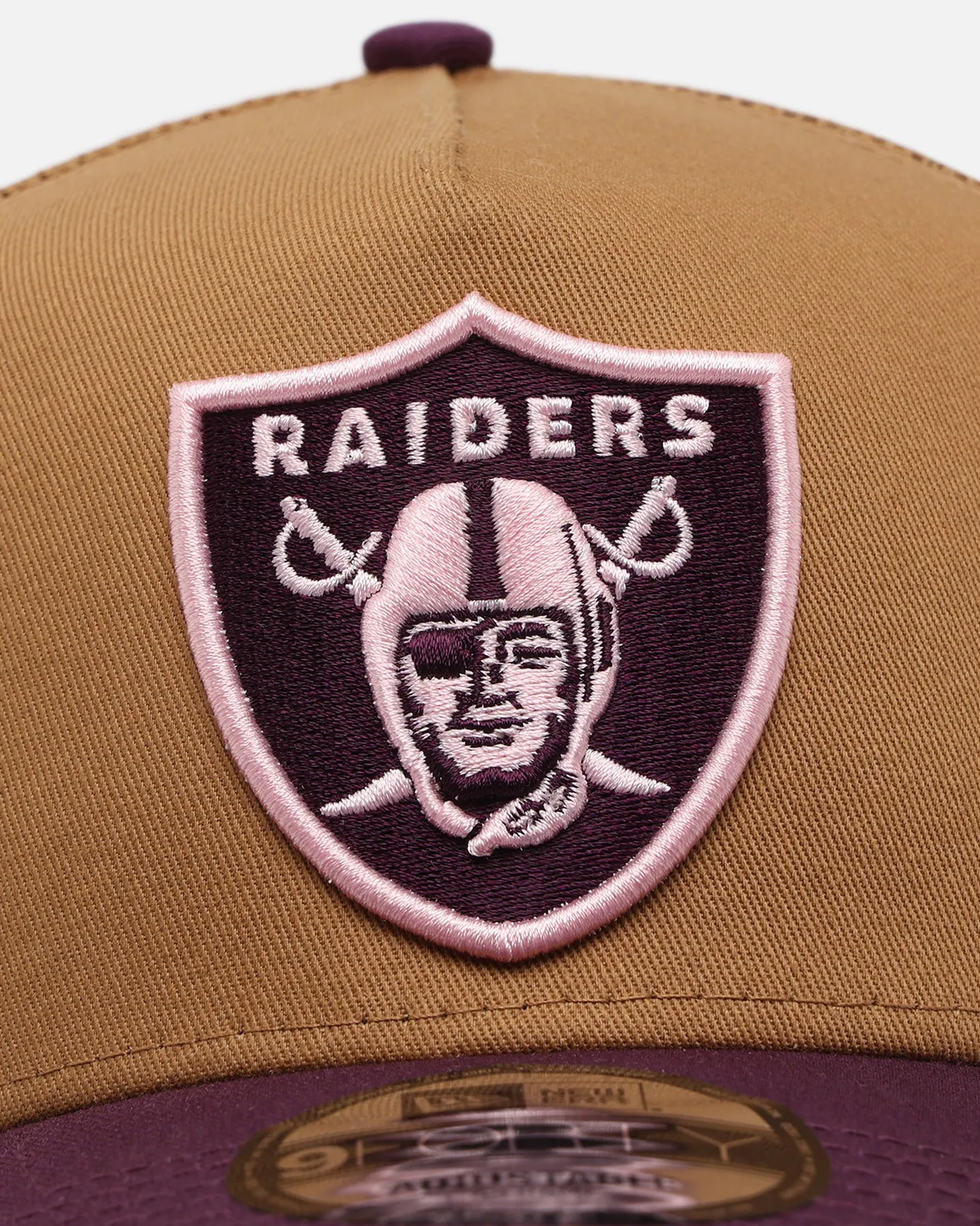 New Era Oakland Raiders 'Rustic Rose' 9FORTY A-Frame Trucker Snapback Wheat sold by Culture Kings product image thumbnail 5
