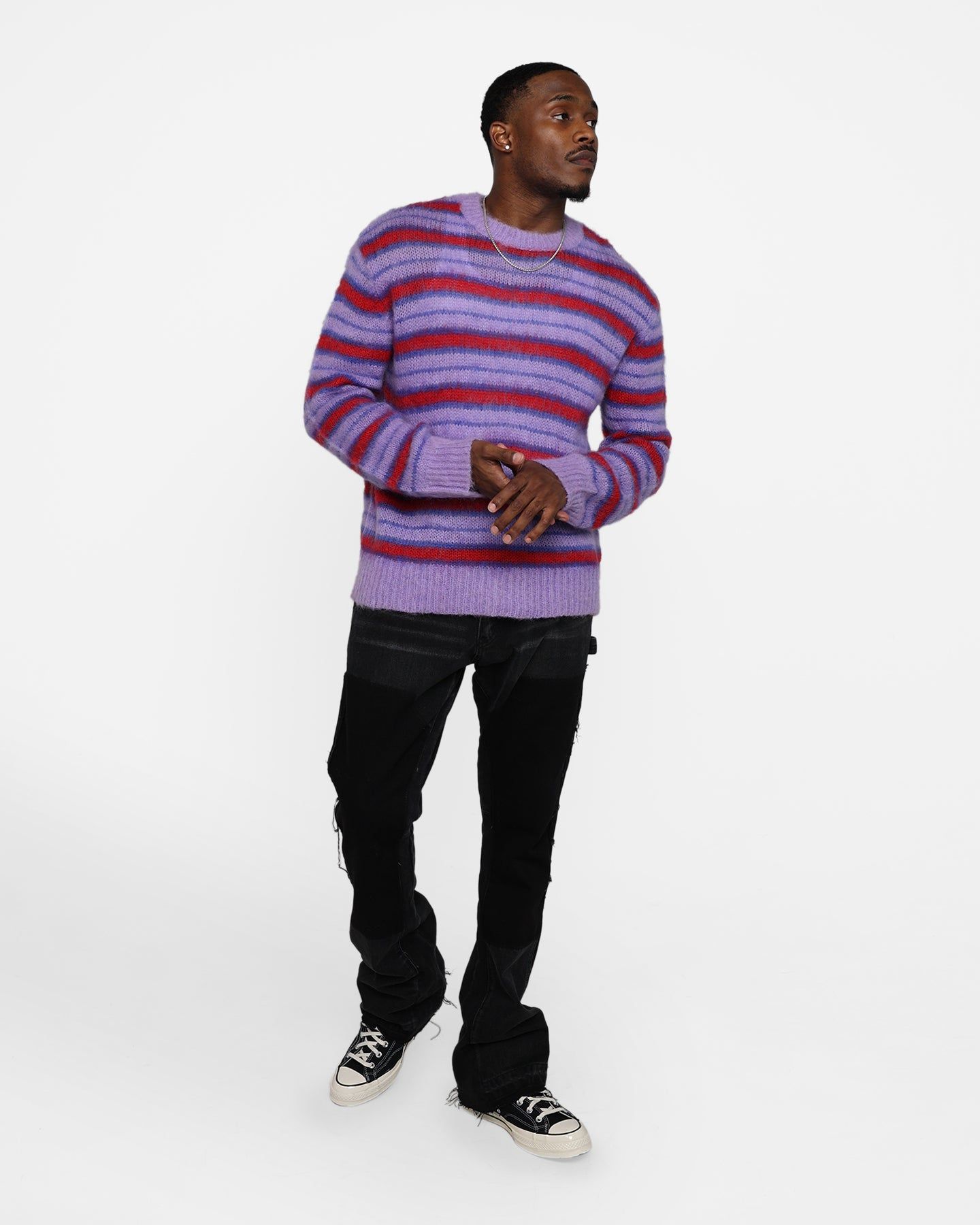 MNML Striped Mohair Sweater Purple sold by Culture Kings product image thumbnail 2