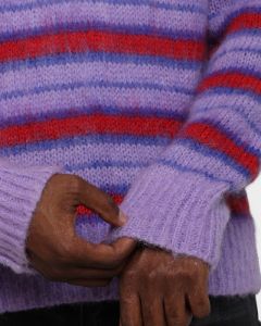 MNML Striped Mohair Sweater Purple sold by Culture Kings