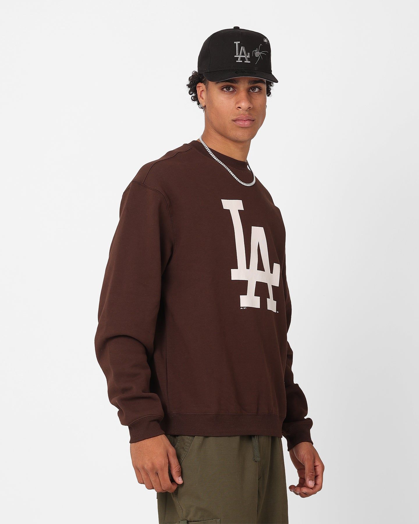 Majestic Athletic Los Angeles Dodgers Core Crewneck Sweatshirt Dark Oak sold by Culture Kings product image thumbnail 5