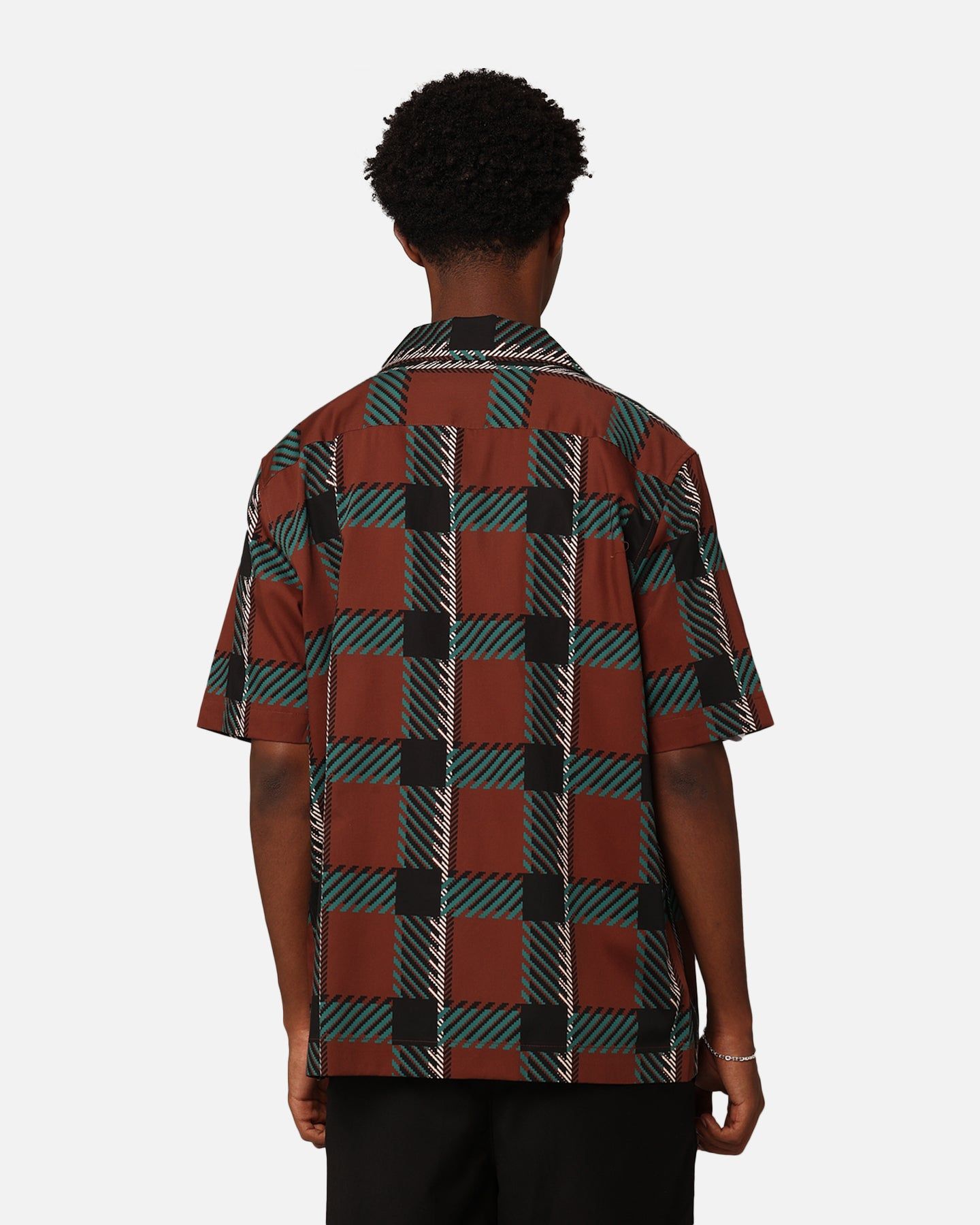 Fred Perry Glitch Tartan Revere Collared Shirt Whisky Brown sold by Culture Kings product image thumbnail 4