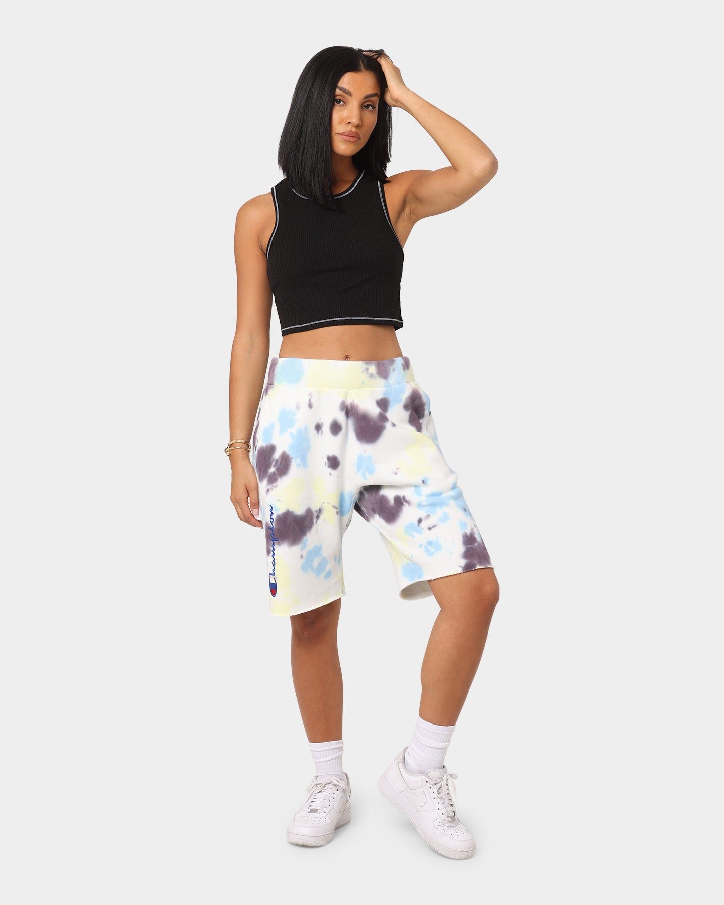 Champion Reverse Weave Cloud Dye Cut-Off Shorts Print 3c7 sold by Culture Kings product image thumbnail 2