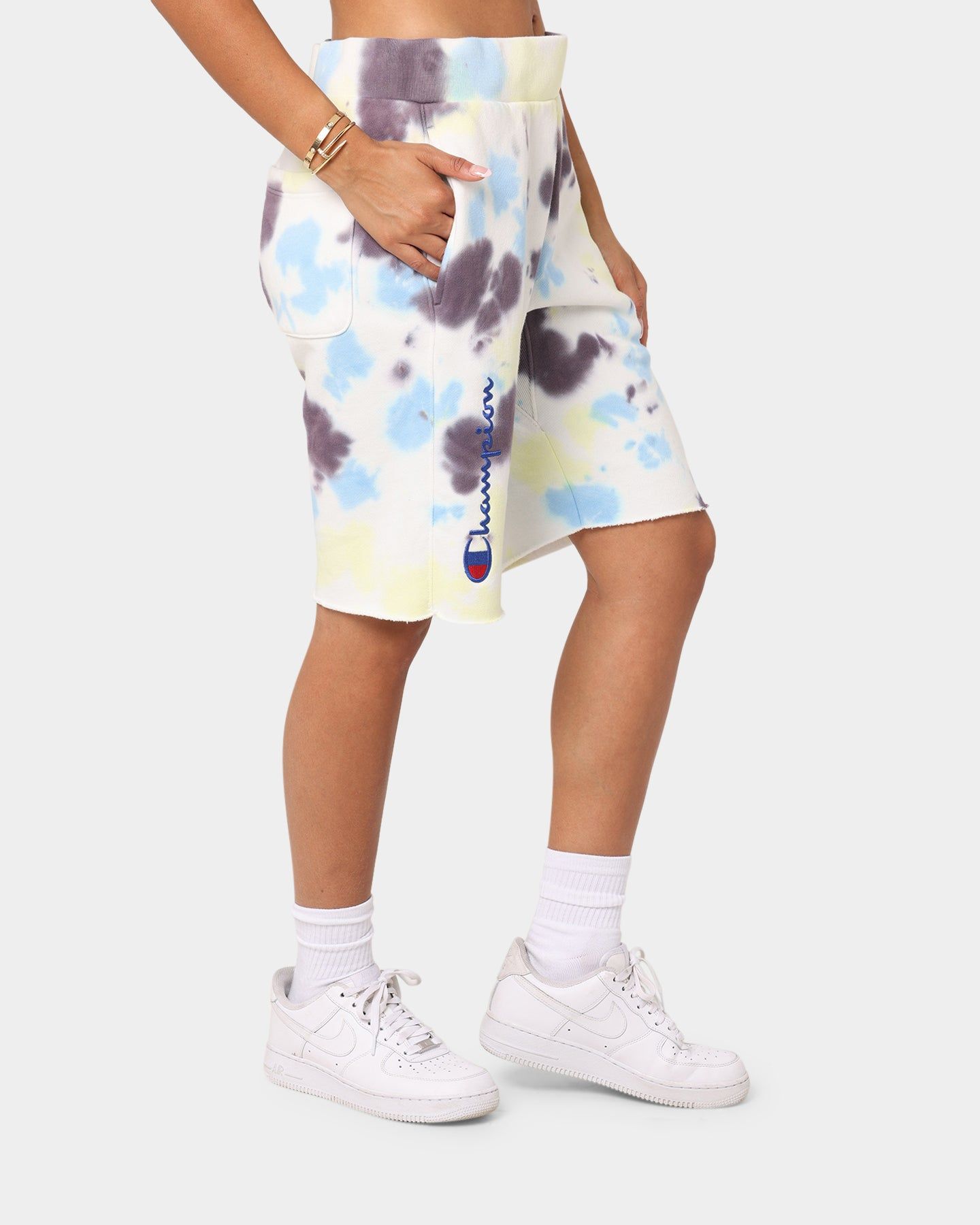 Champion Reverse Weave Cloud Dye Cut-Off Shorts Print 3c7 sold by Culture Kings product image thumbnail 5