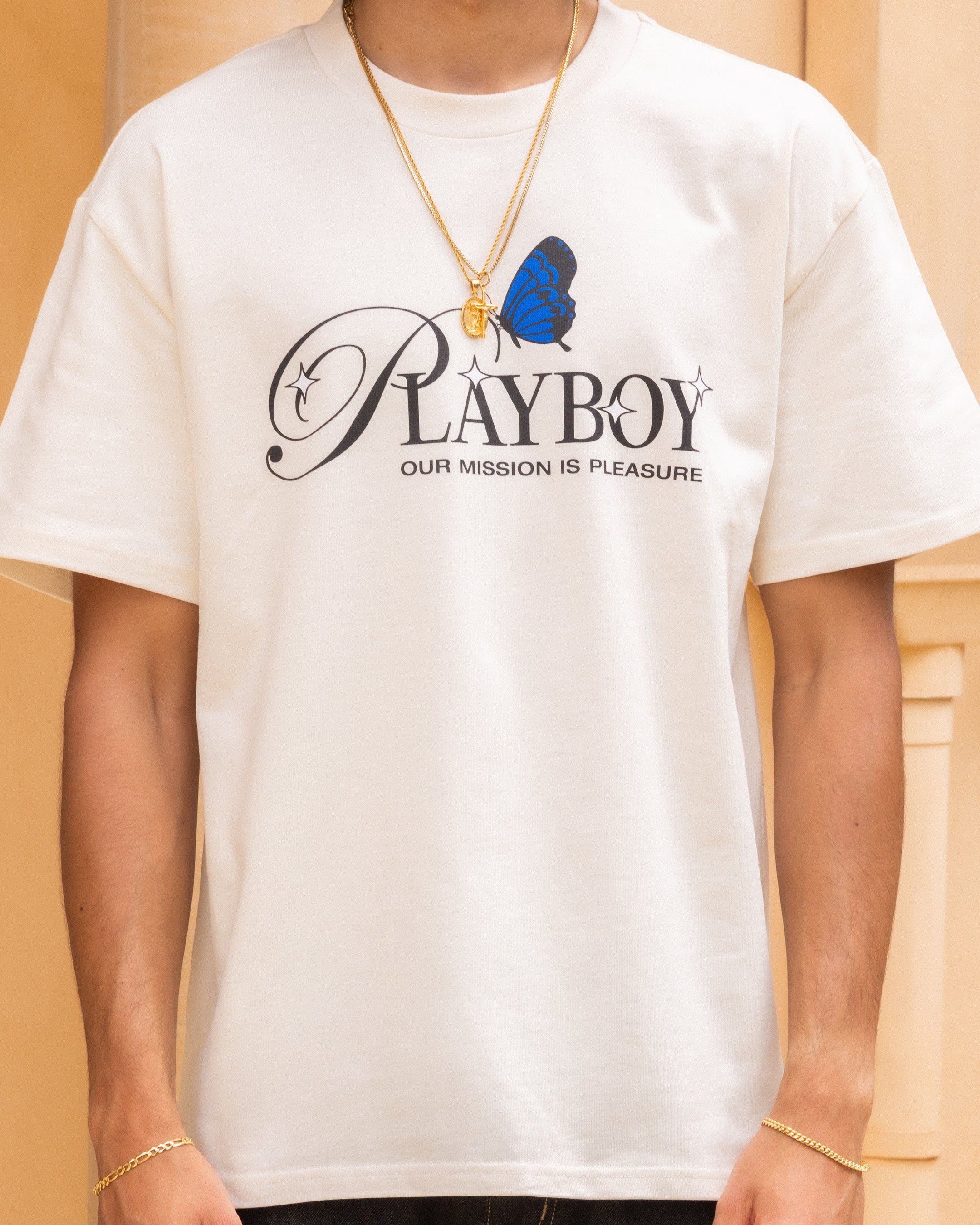 Playboy By Culture Kings Charm T-Shirt Off White sold by Culture Kings product image thumbnail 3