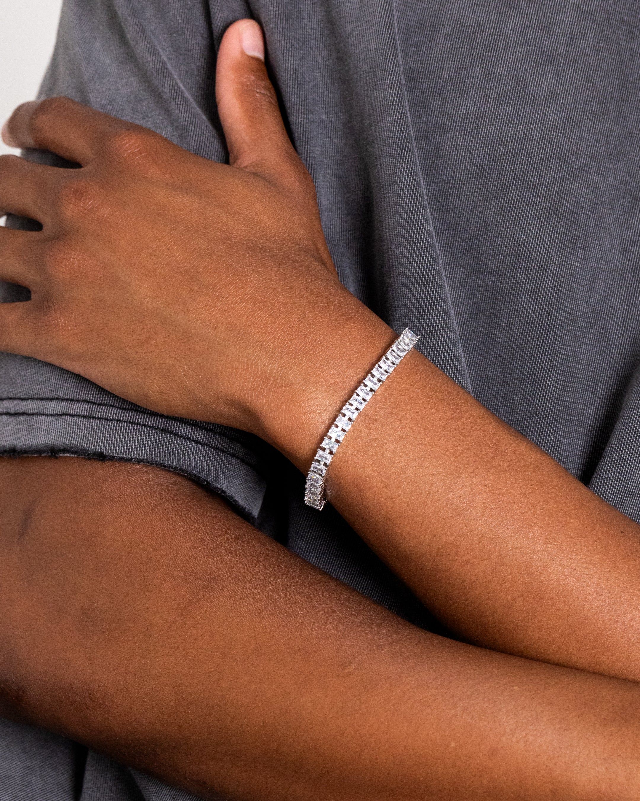 NXS Iced Baguette Bracelet Iced White Gold sold by Culture Kings product image thumbnail 3