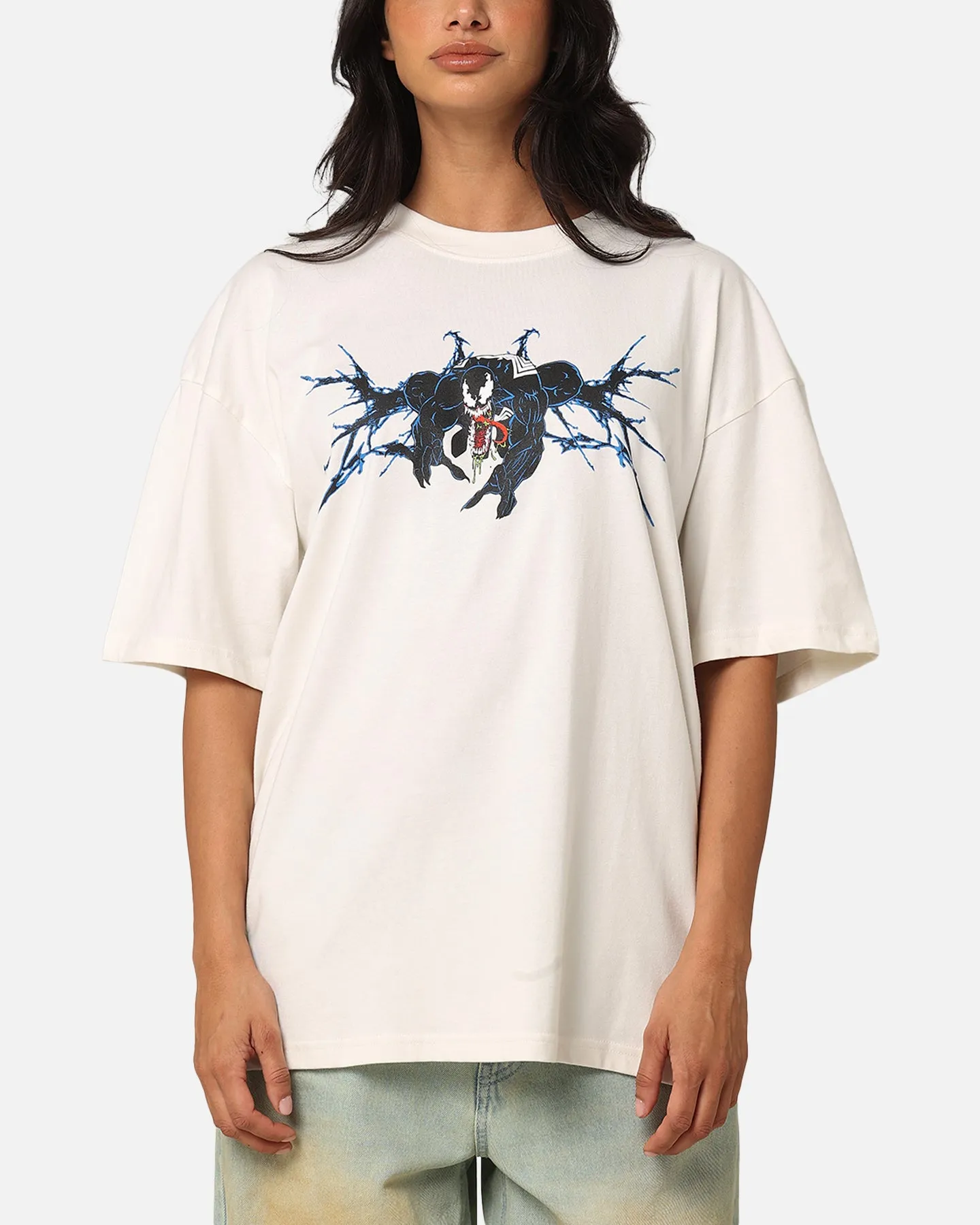 Goat Crew Marvel Spider-Man Y2K Venom T-Shirt Off White sold by Culture Kings product image thumbnail 2