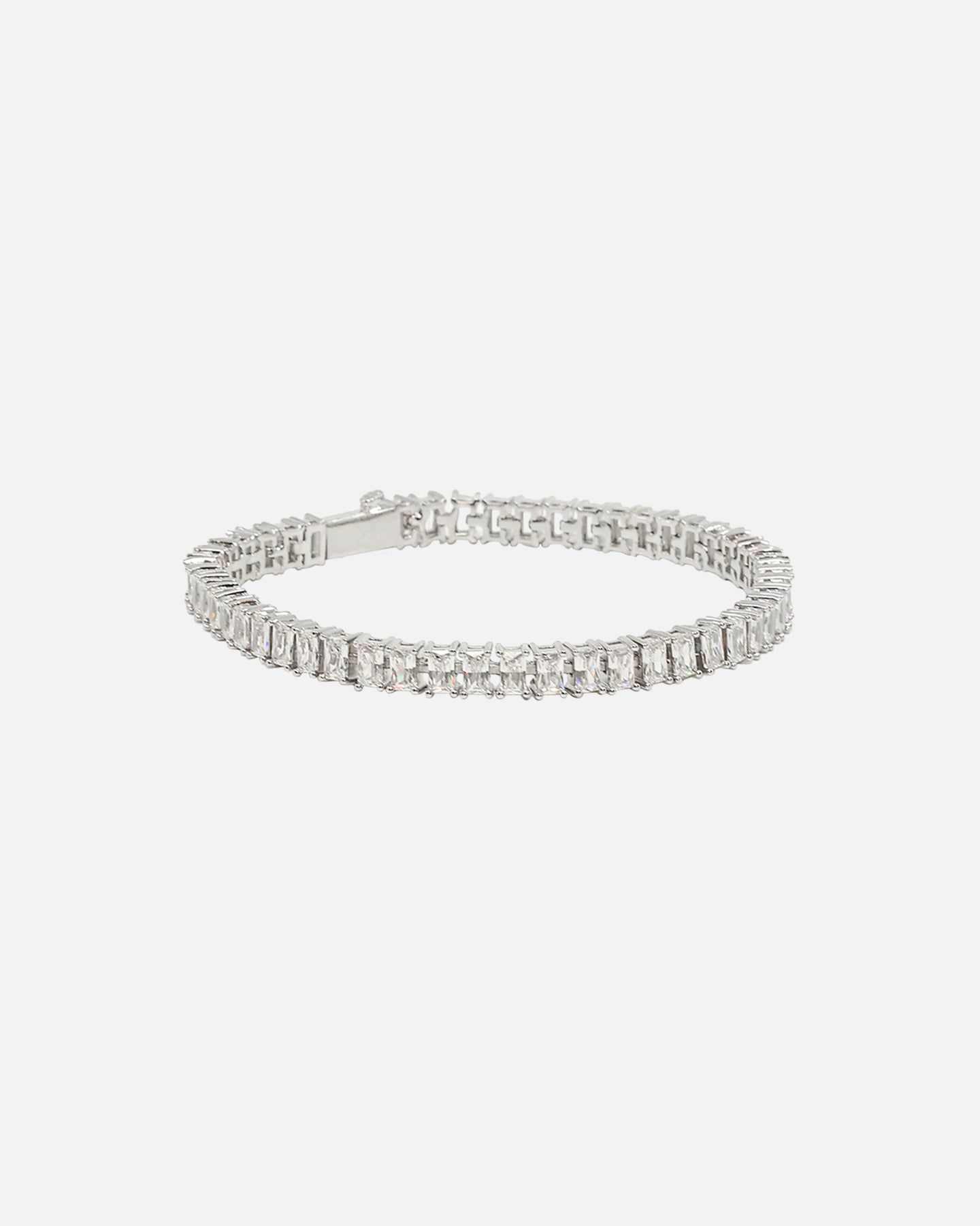 NXS Iced Baguette Bracelet Iced White Gold sold by Culture Kings