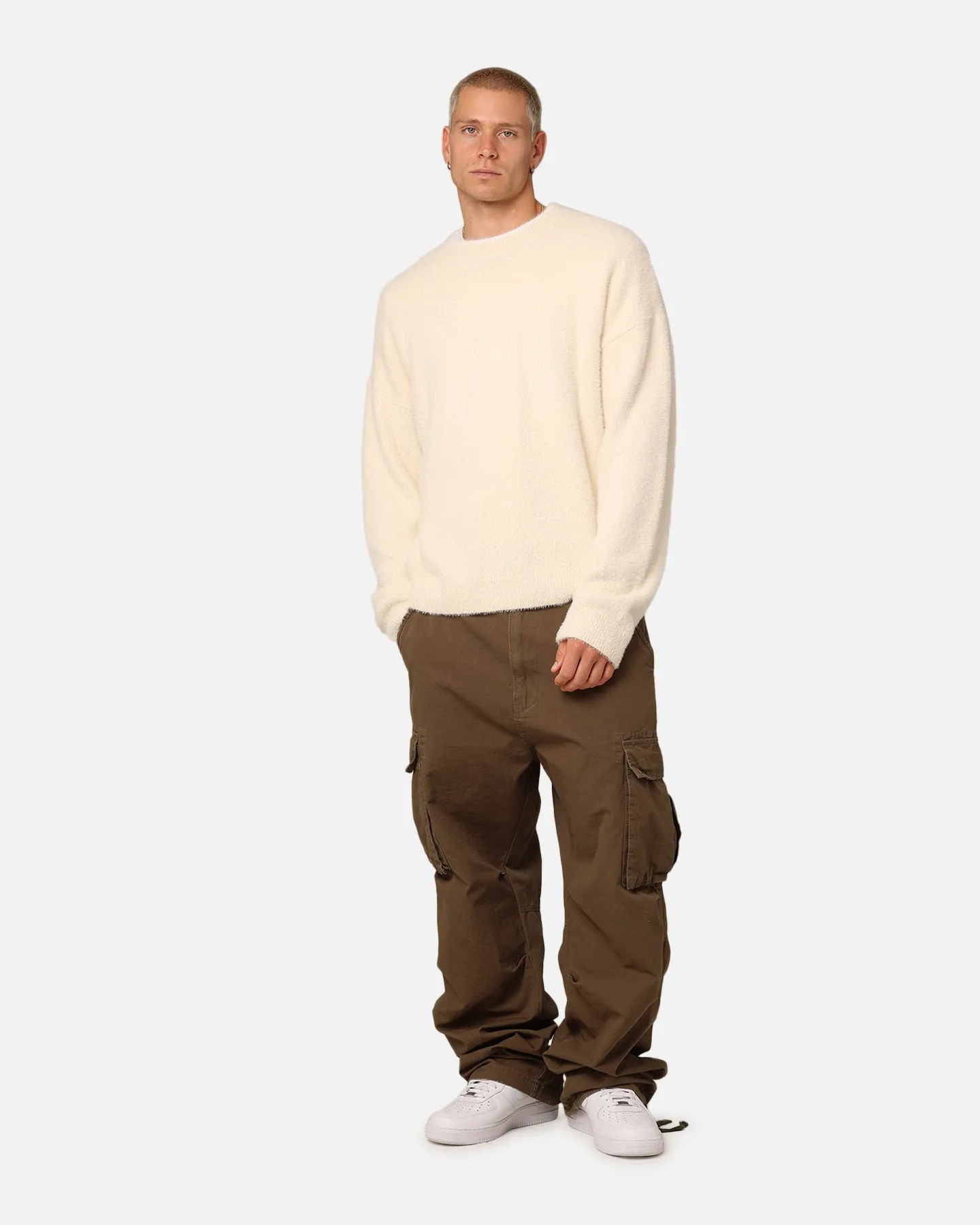 XXIII Crew Neck Fluffy Sweater Cream/White sold by Culture Kings product image thumbnail 2