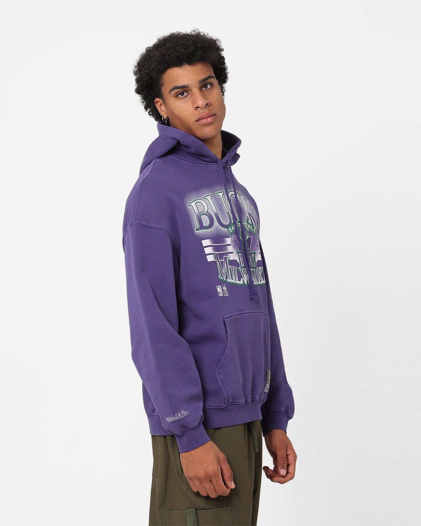 Mitchell & Ness Milwaukee Bucks Glow Arch Hoodie Purple sold by Culture Kings product image thumbnail 5