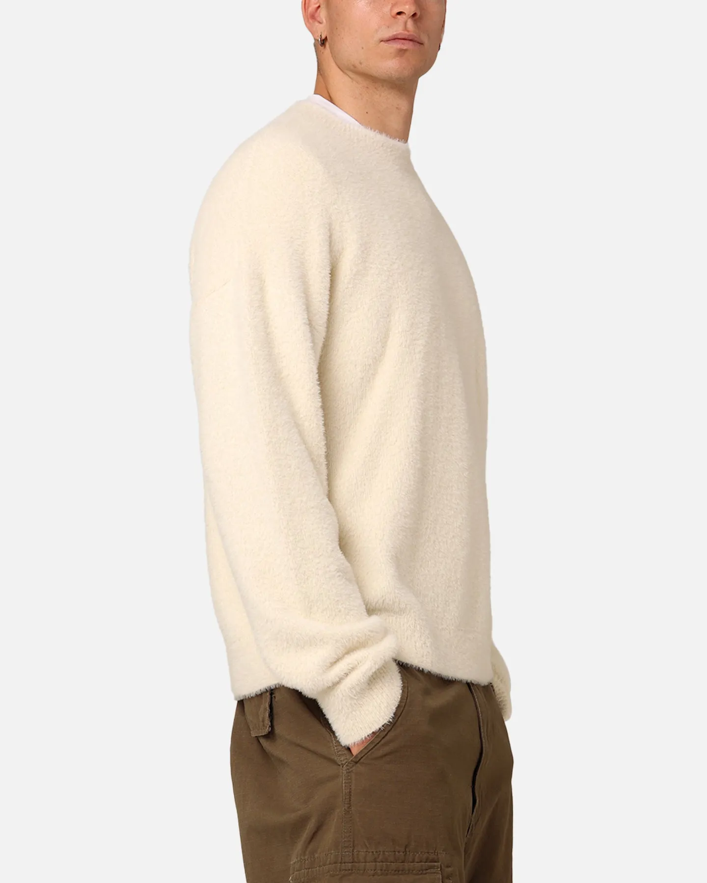 XXIII Crew Neck Fluffy Sweater Cream/White sold by Culture Kings product image thumbnail 4