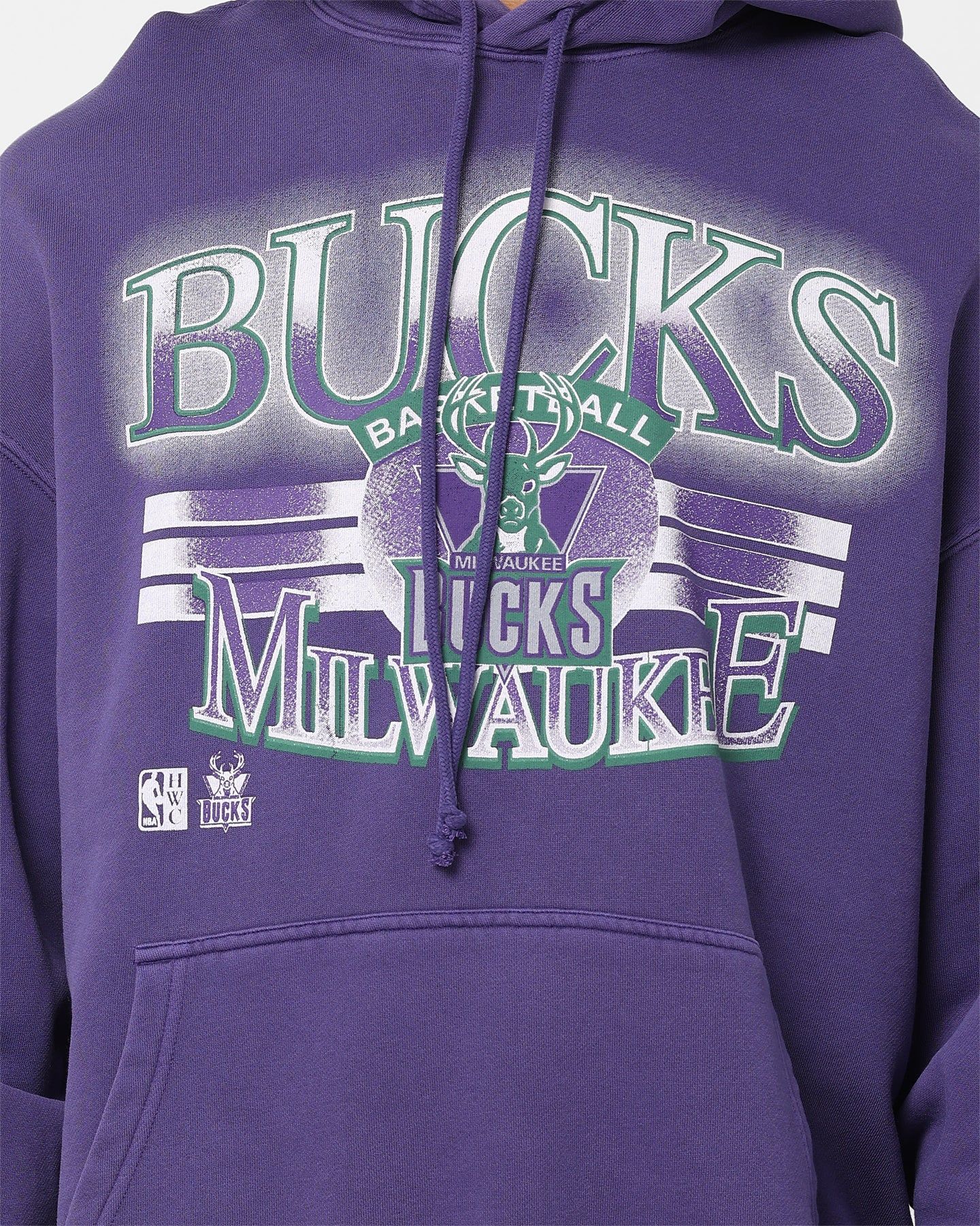 Mitchell & Ness Milwaukee Bucks Glow Arch Hoodie Purple sold by Culture Kings product image thumbnail 3