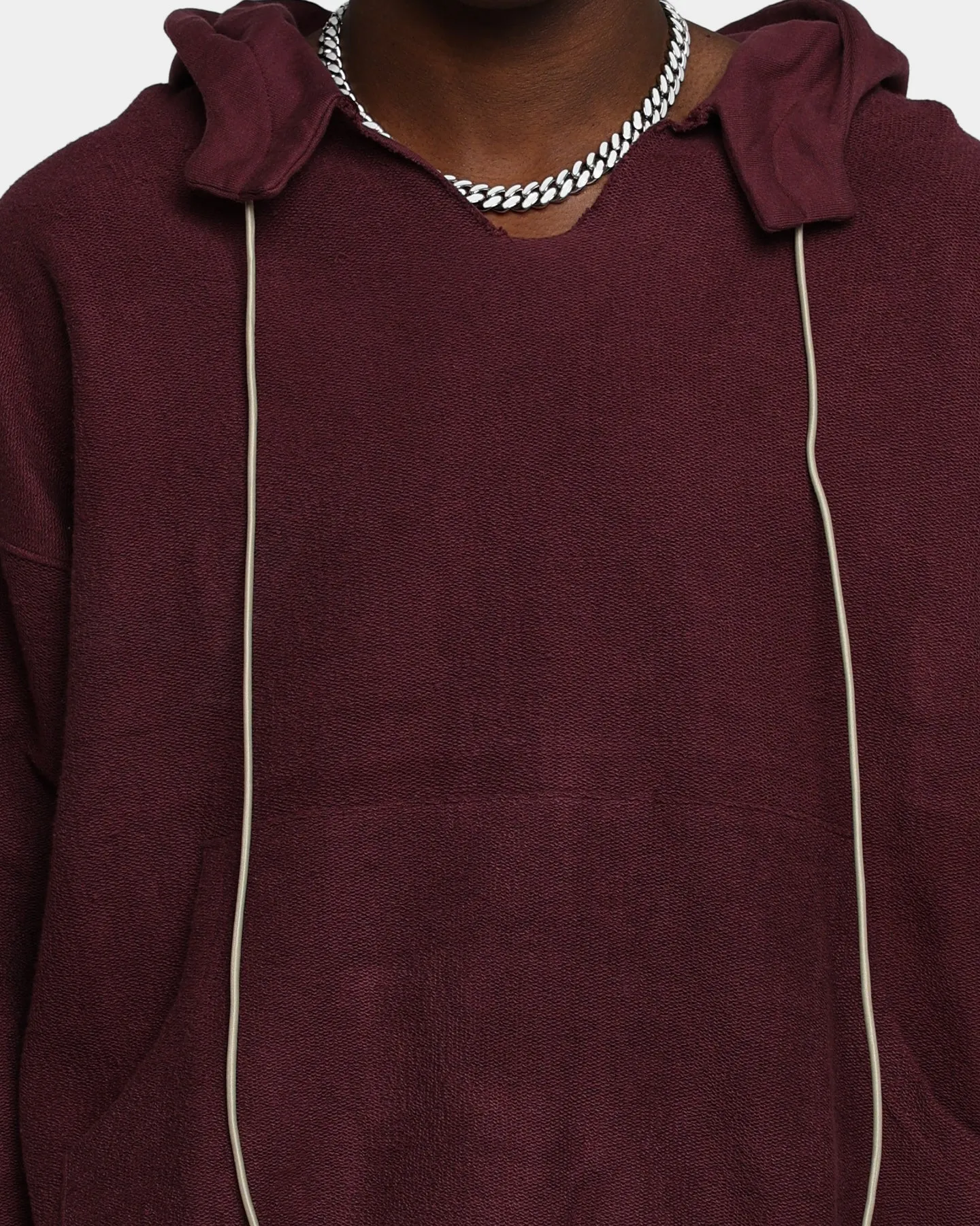 MNML Extended Drawcord Hoodie Burgundy sold by Culture Kings product image thumbnail 3