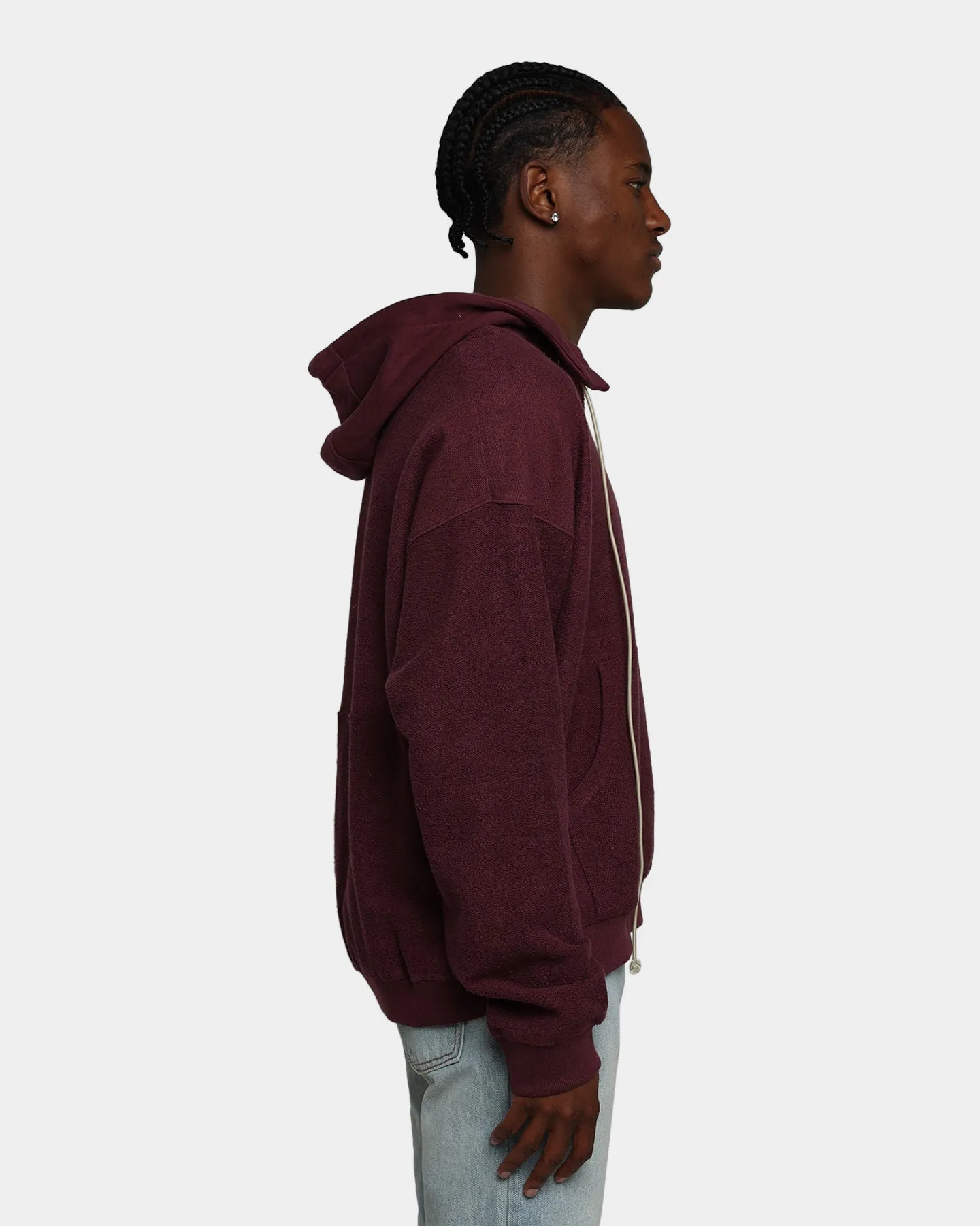 MNML Extended Drawcord Hoodie Burgundy sold by Culture Kings product image thumbnail 5