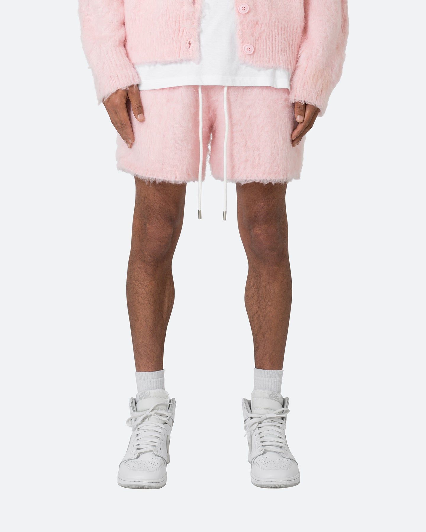 MNML Fuzzy Sweat Shorts Pink sold by Culture Kings