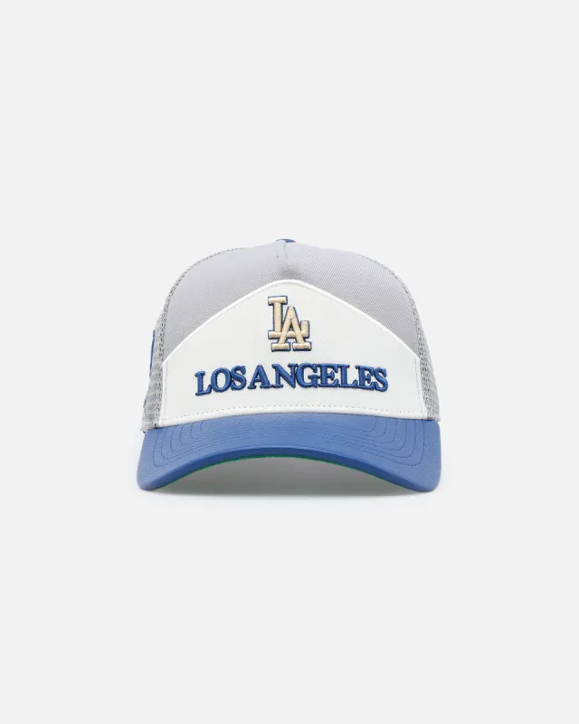 Pro Standard Los Angeles Dodgers Chevron Pinch Front Trucker Snapback Dodger Blue sold by Culture Kings