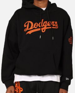 New Era Los Angeles Dodgers 'Scary Nights' Oversized Hoodie Black/Orange sold by Culture Kings