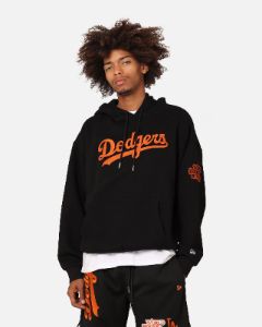 New Era Los Angeles Dodgers 'Scary Nights' Oversized Hoodie Black/Orange sold by Culture Kings