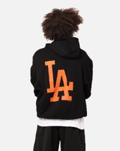 New Era Los Angeles Dodgers 'Scary Nights' Oversized Hoodie Black/Orange sold by Culture Kings
