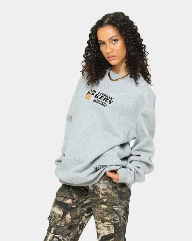 Mitchell & Ness Los Angeles Lakers Vintage Line Up Crewneck Grey Marle sold by Culture Kings