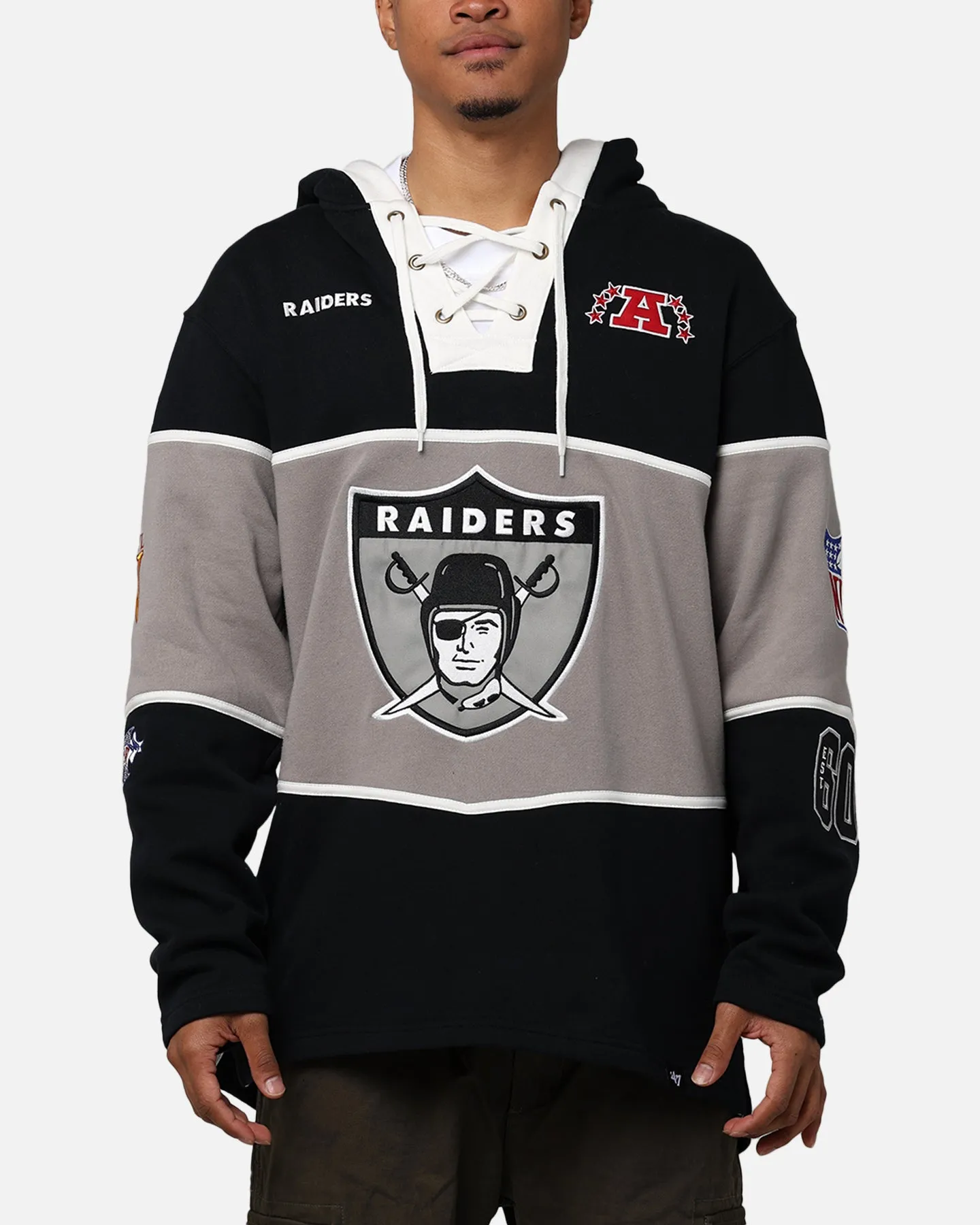 47 Brand Las Vegas Raiders Super Bowl Gridiron Lacer Hoodie Jet Black sold by Culture Kings product image thumbnail 2