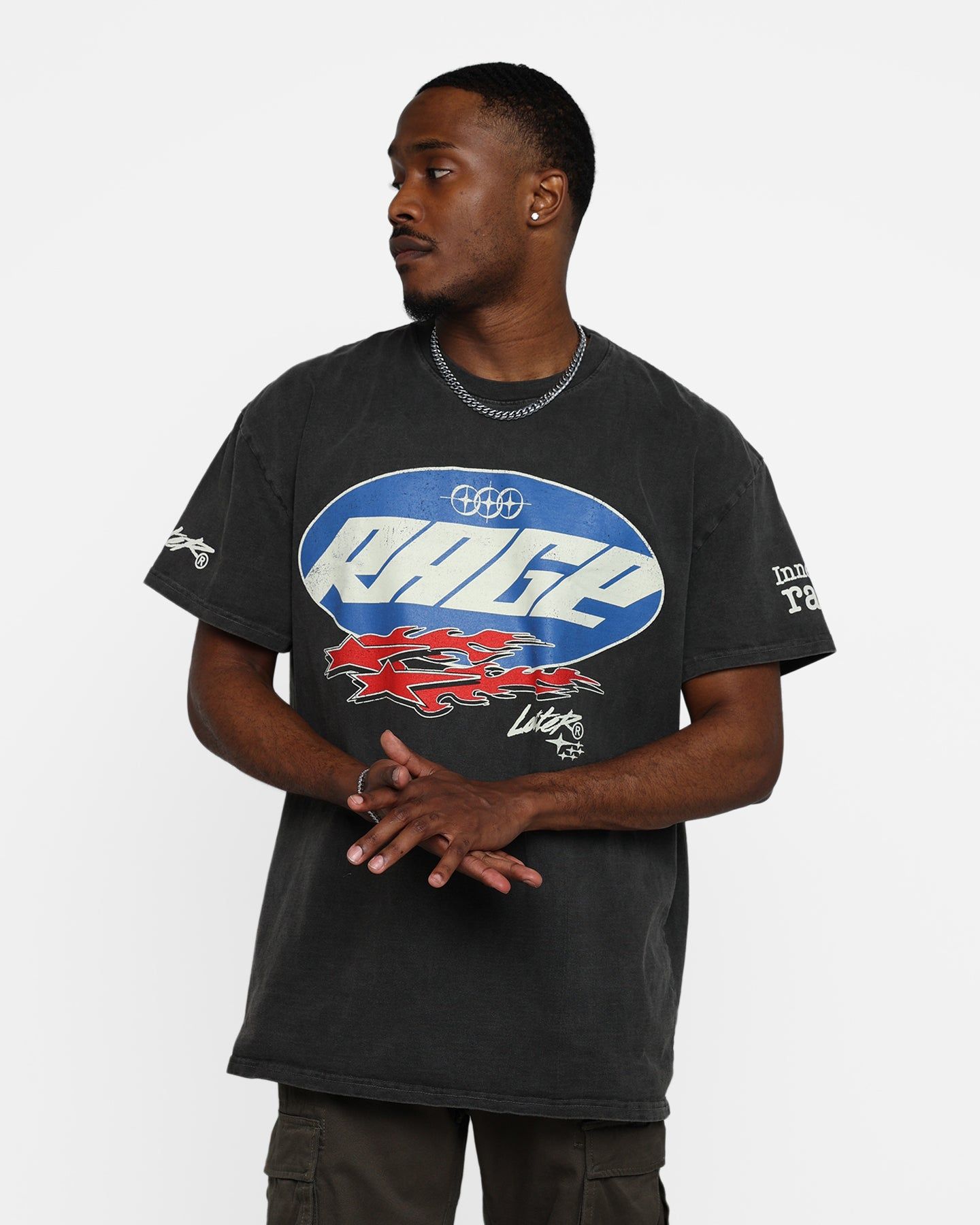 Loiter Rage Racer Vintage T-Shirt Black Wash sold by Culture Kings product image thumbnail 2