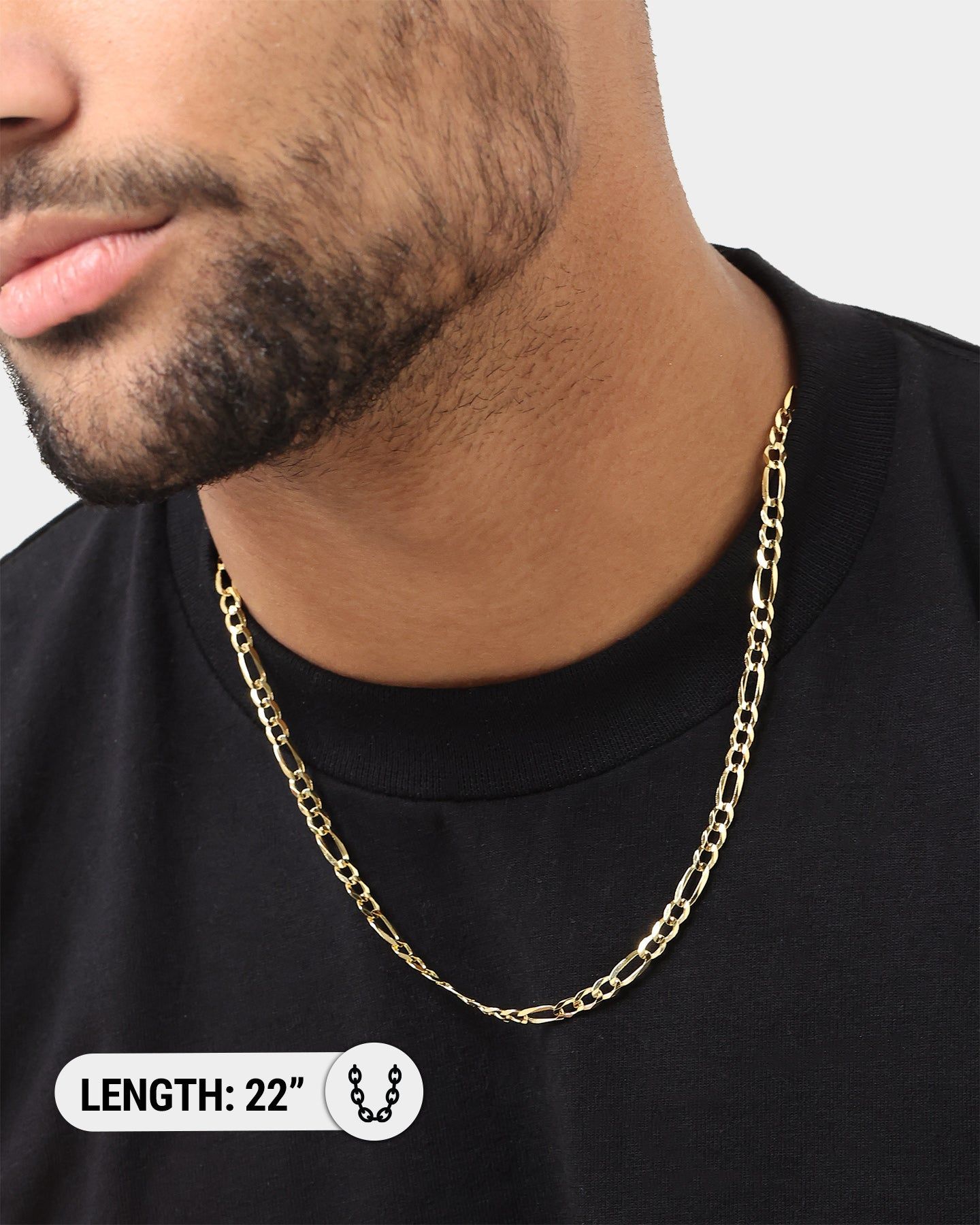 House Of Auric 4.8mm Figaro Chain 18K Gold Vermeil sold by Culture Kings product image thumbnail 5