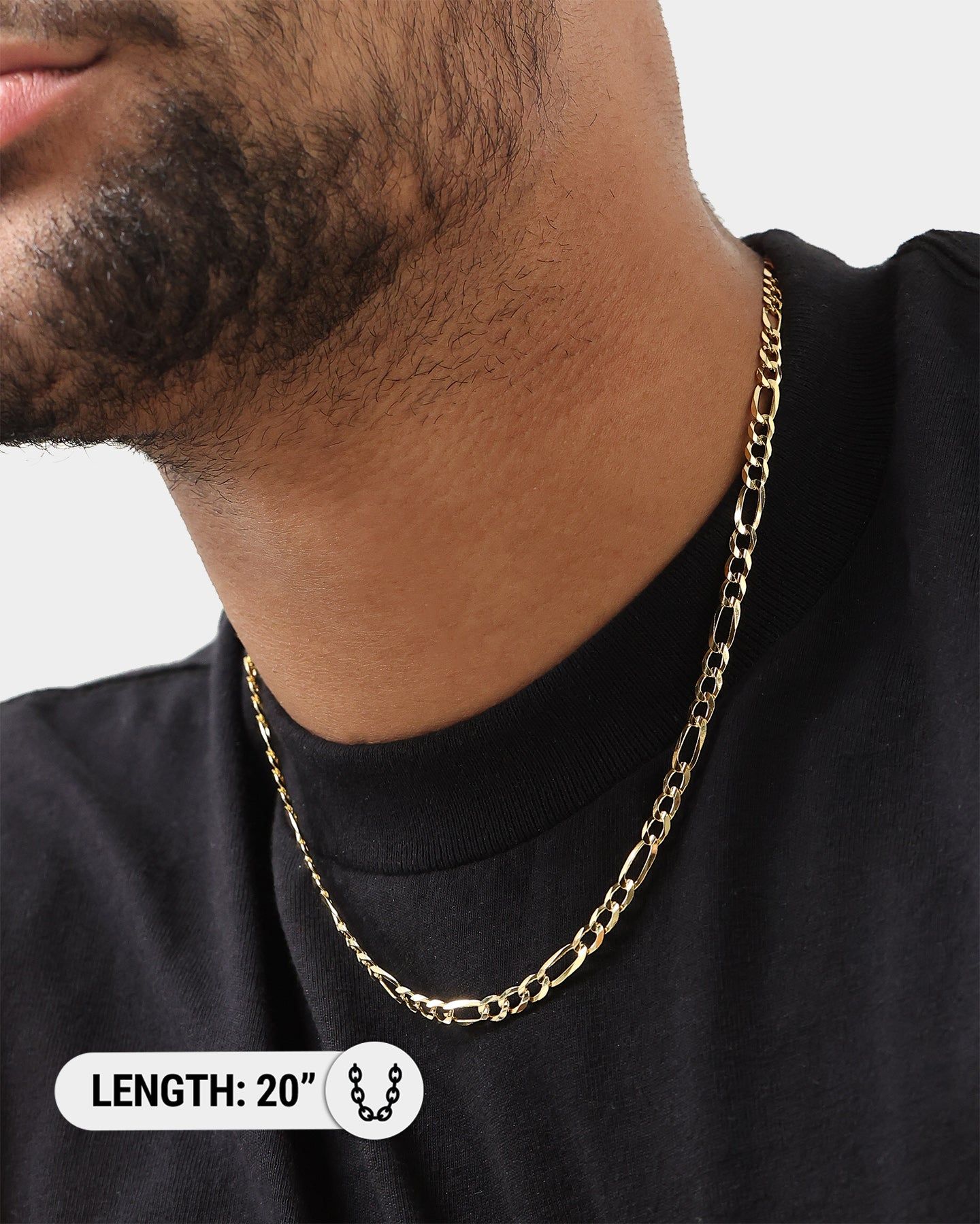 House Of Auric 4.8mm Figaro Chain 18K Gold Vermeil sold by Culture Kings product image thumbnail 6