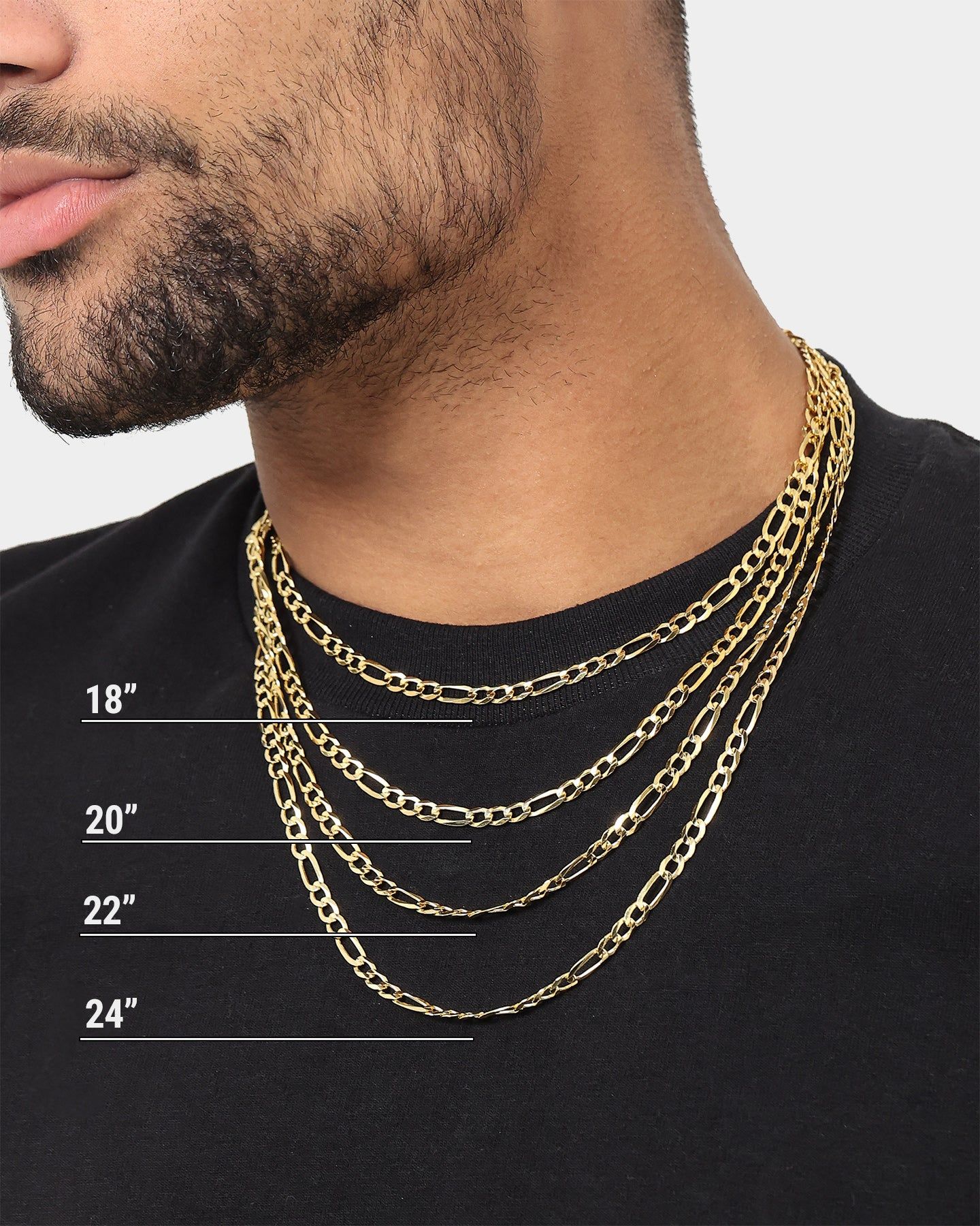 House Of Auric 4.8mm Figaro Chain 18K Gold Vermeil sold by Culture Kings product image thumbnail 3