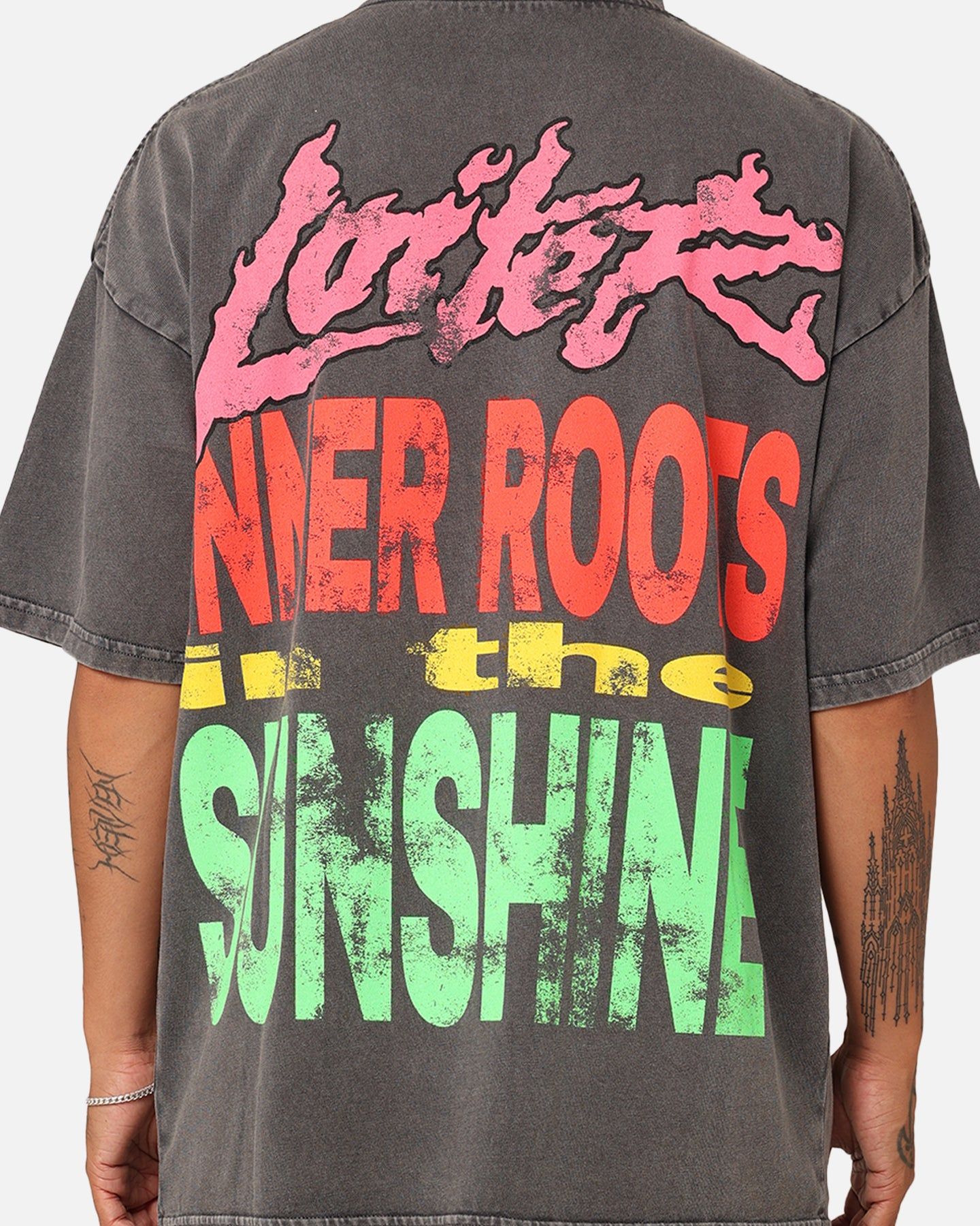 Loiter Summer Roots Oversized T-Shirt Charcoal Grey sold by Culture Kings product image thumbnail 5
