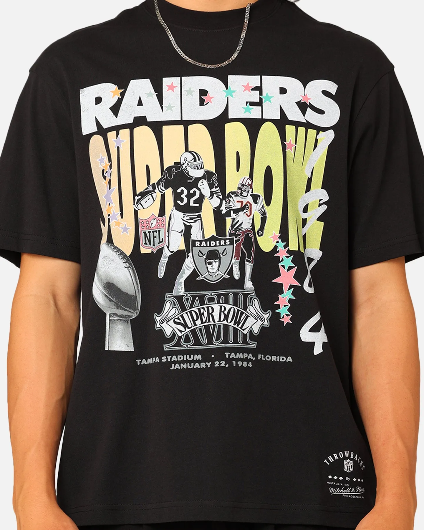 Mitchell & Ness Oakland Raiders '84 Super Bowl T-Shirt Faded Black sold by Culture Kings product image thumbnail 4