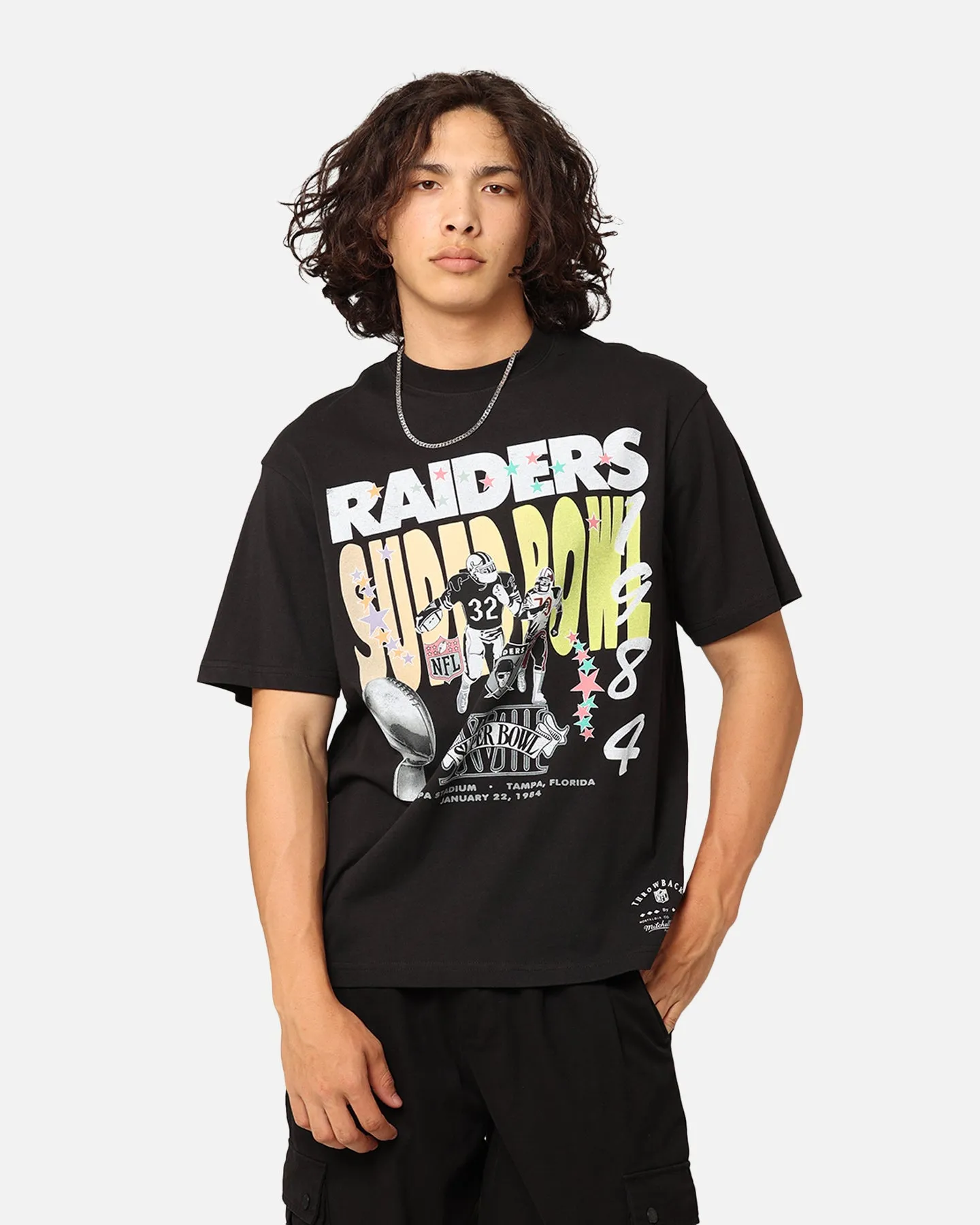 Mitchell & Ness Oakland Raiders '84 Super Bowl T-Shirt Faded Black sold by Culture Kings