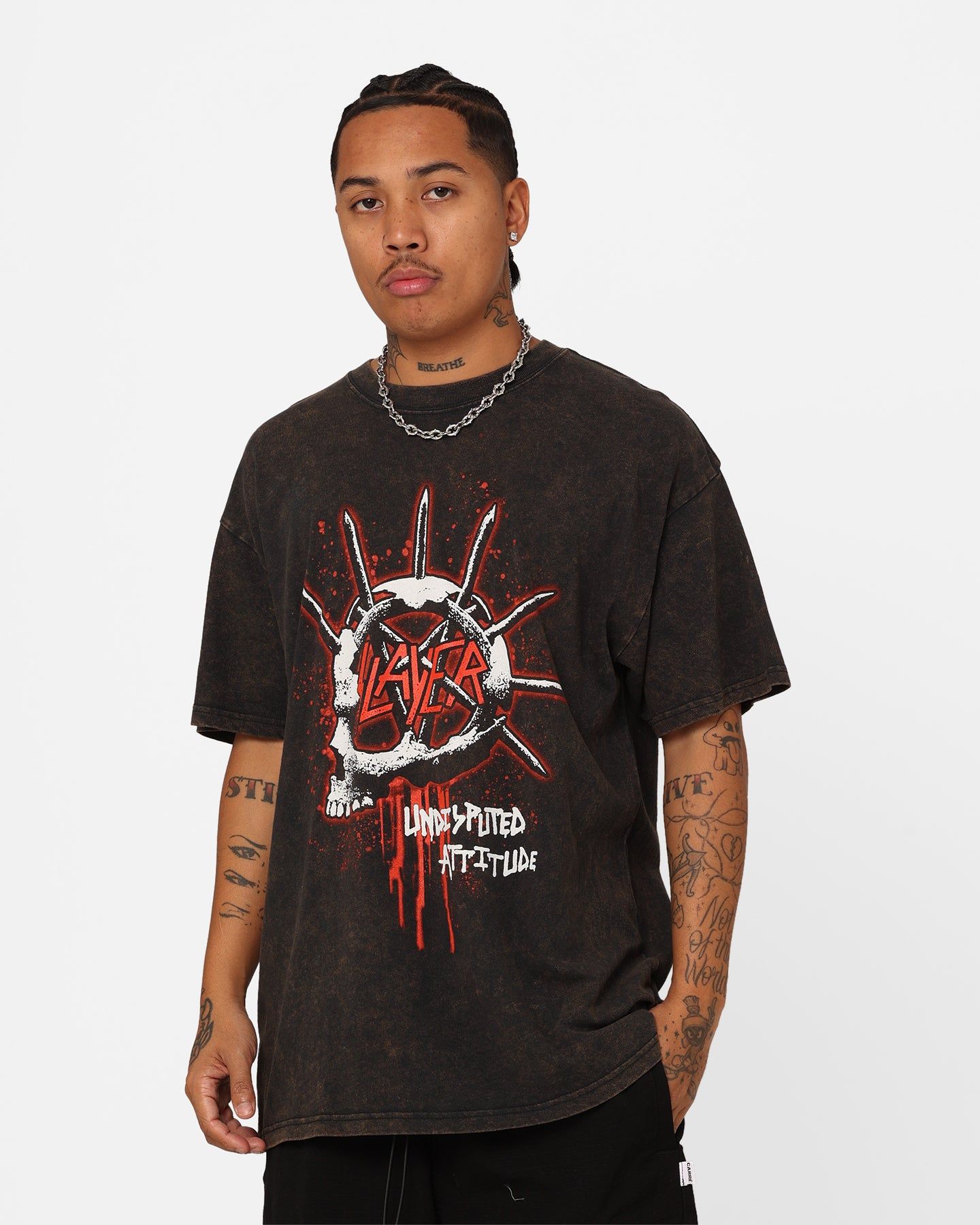 Slayer Undisputed Attitude Vintage T-Shirt Black Wash sold by Culture Kings