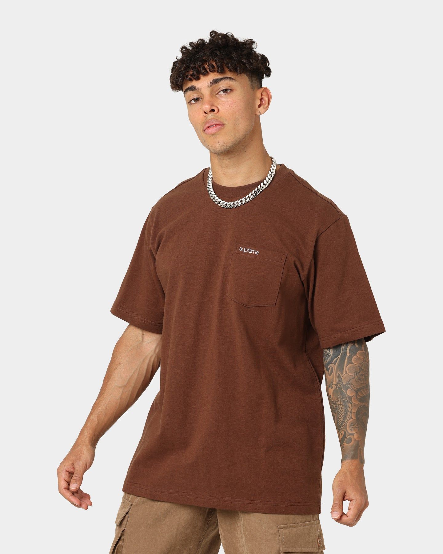 Supreme Pocket T-Shirt Brown sold by Culture Kings