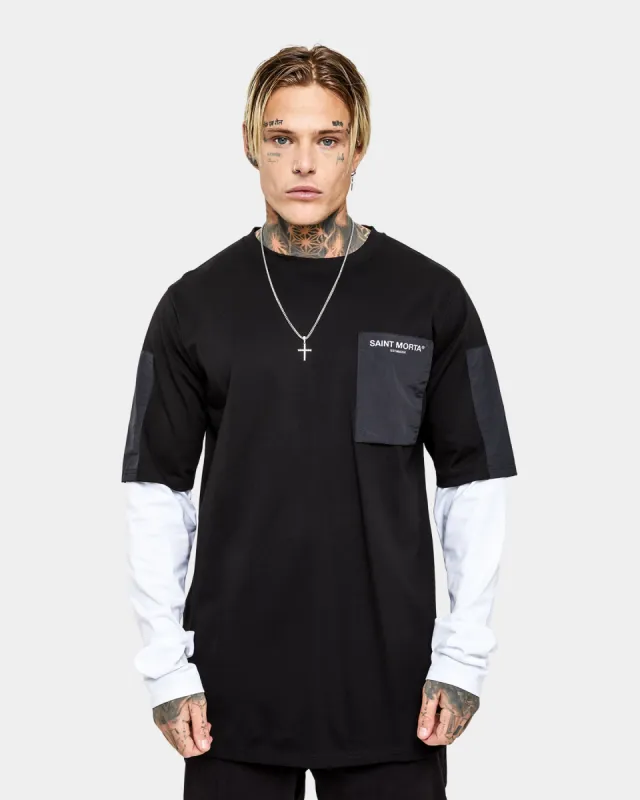 Saint Morta Avalanche Long Sleeve T-Shirt Black/White sold by Culture Kings