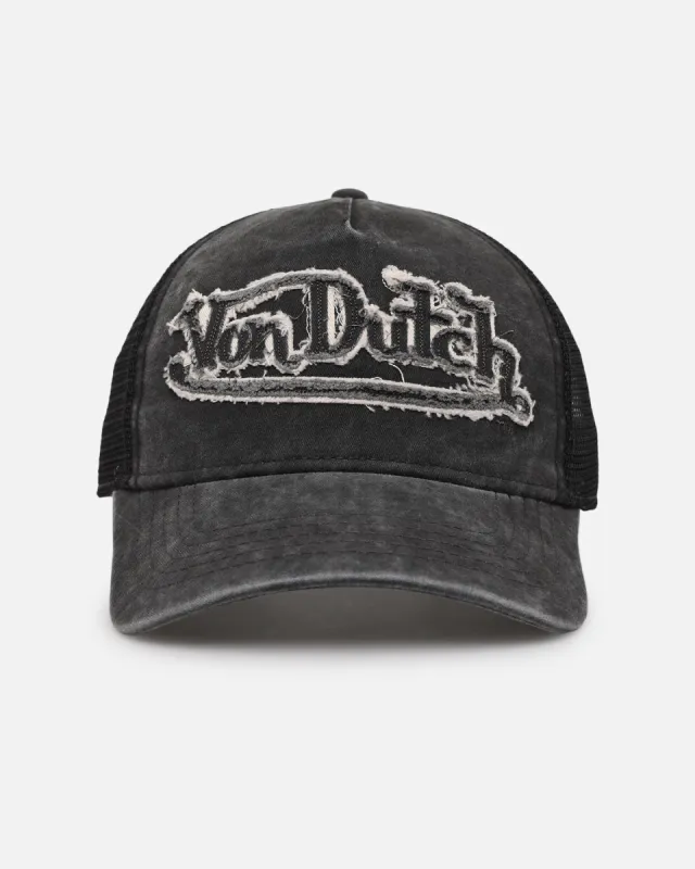 Von Dutch Washed Twill Trucker Snapback Grey sold by Culture Kings